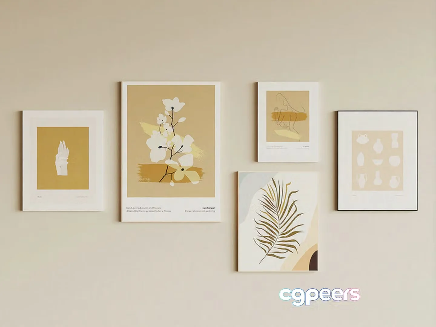 Modern Art Prints 3D Model – 7071 – VRAY Render