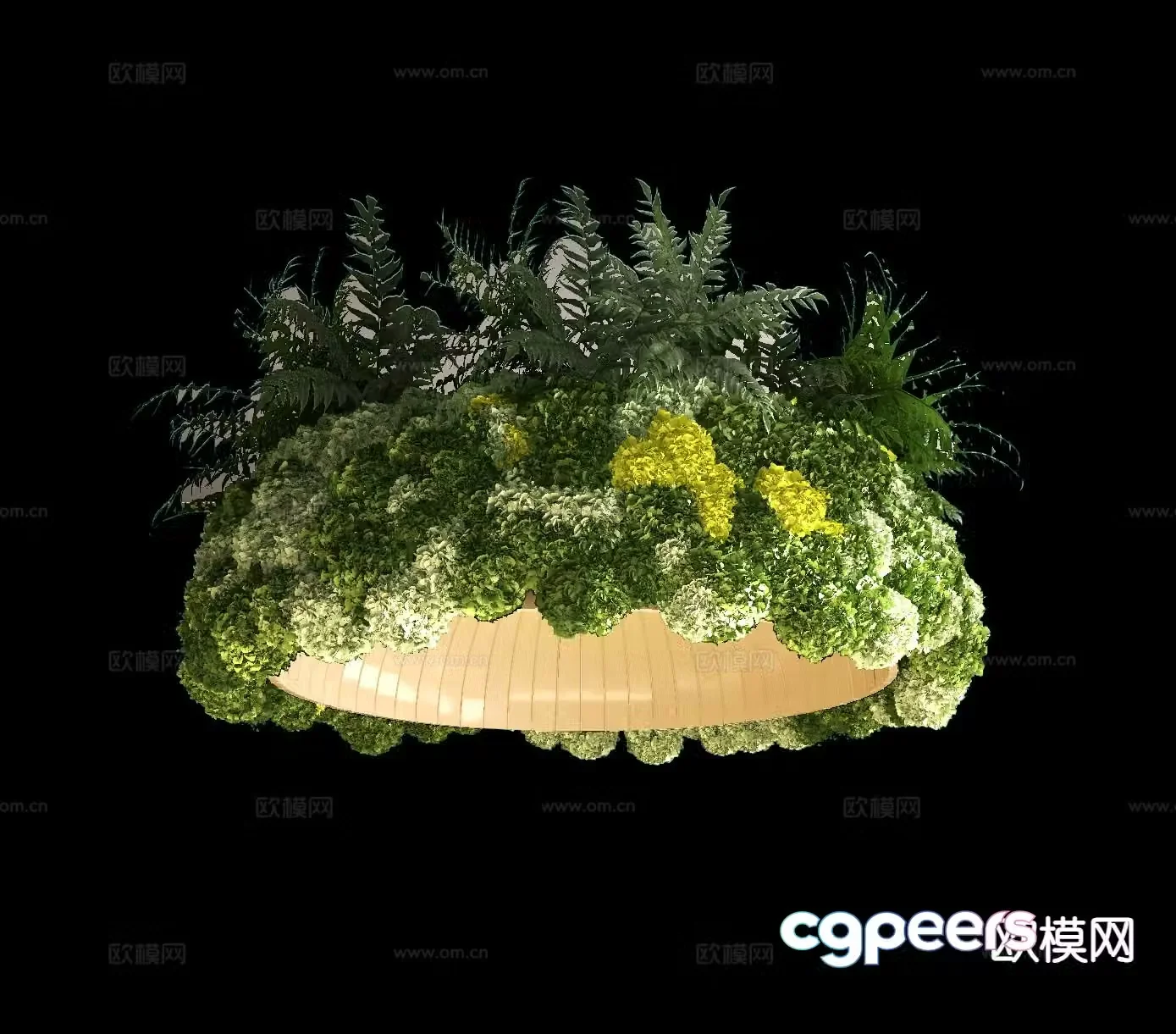 Modern plant chandelier 3d model