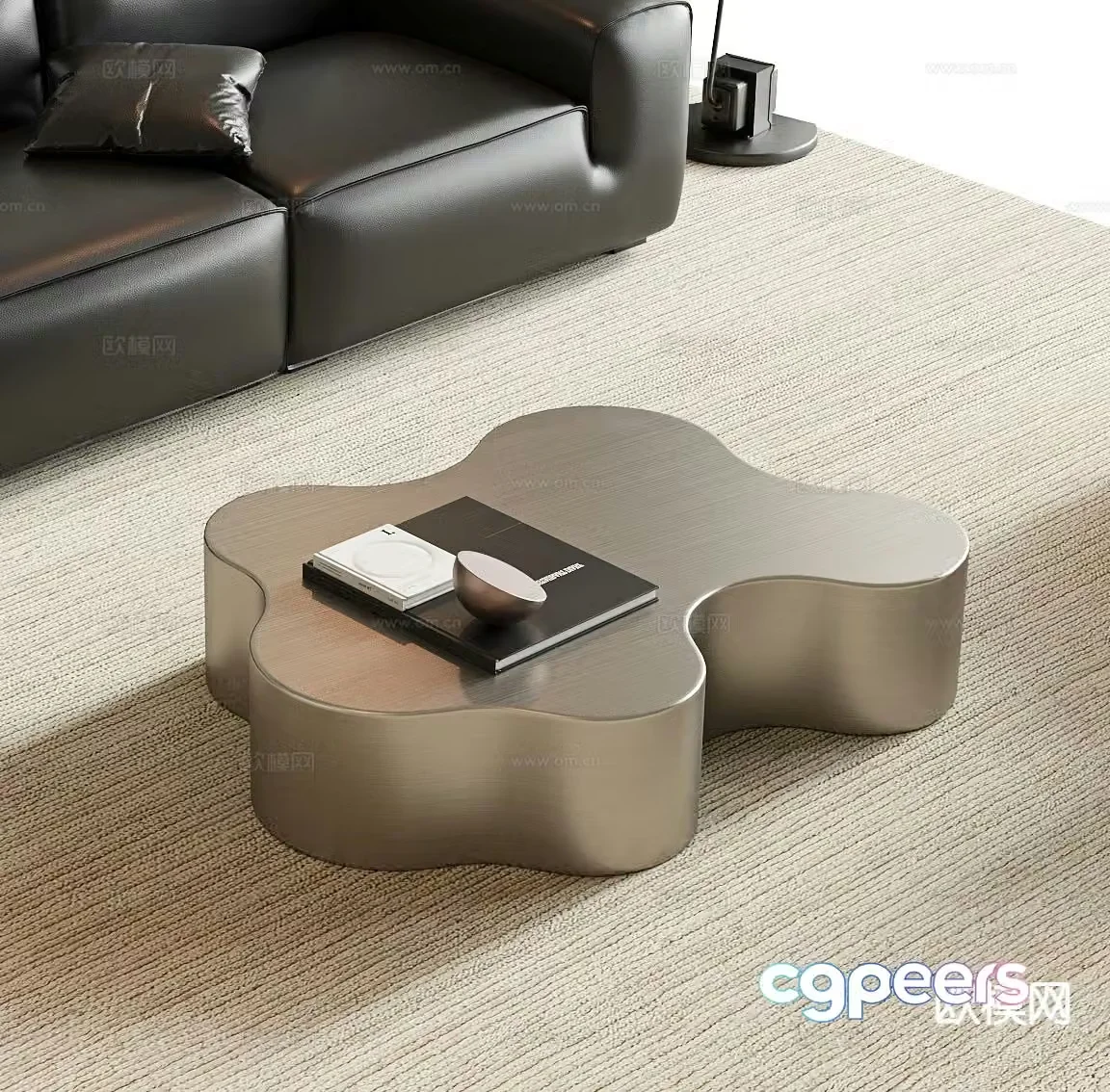 Minimalist coffee table special shaped coffee table 3d model