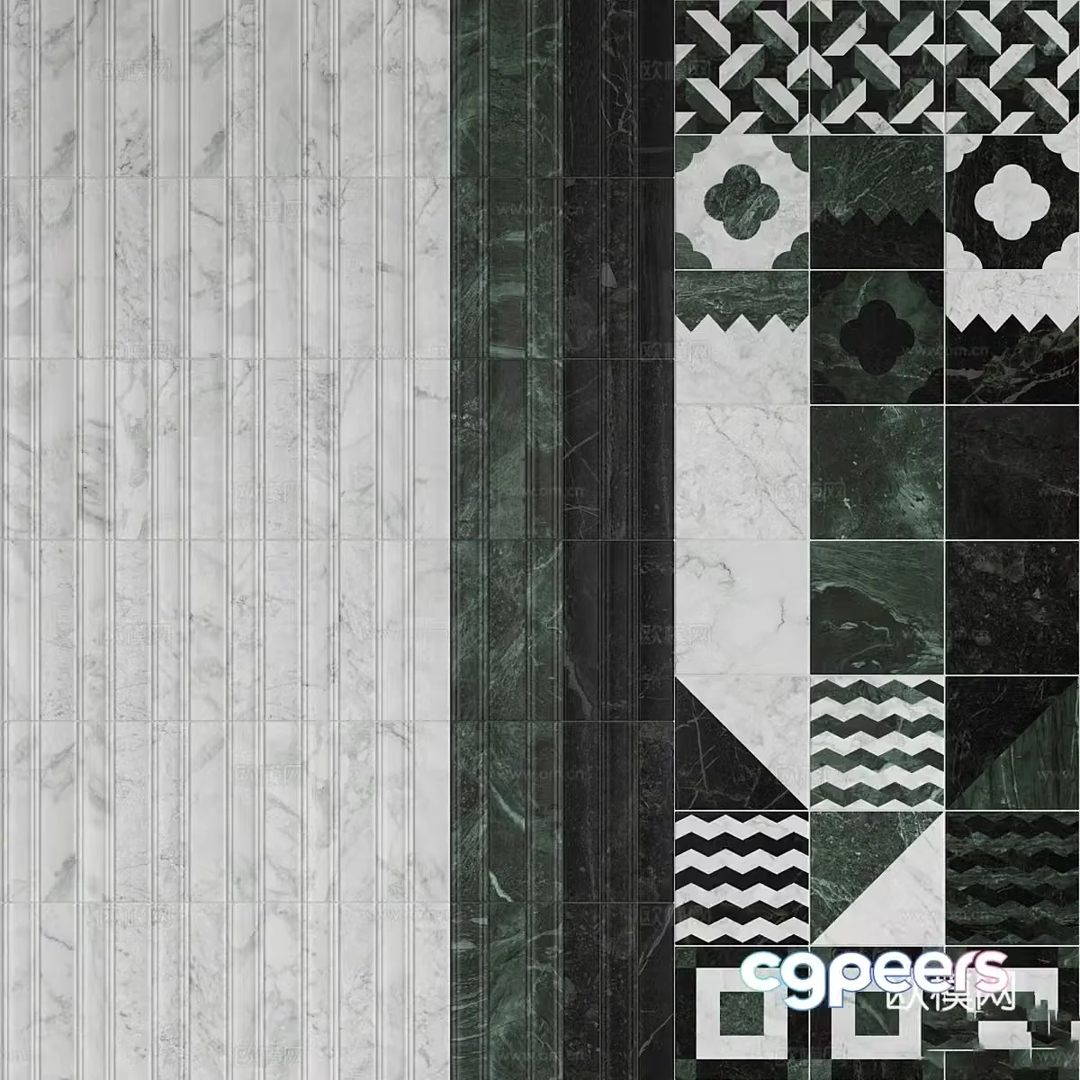 Ceramic tile marble 3d model