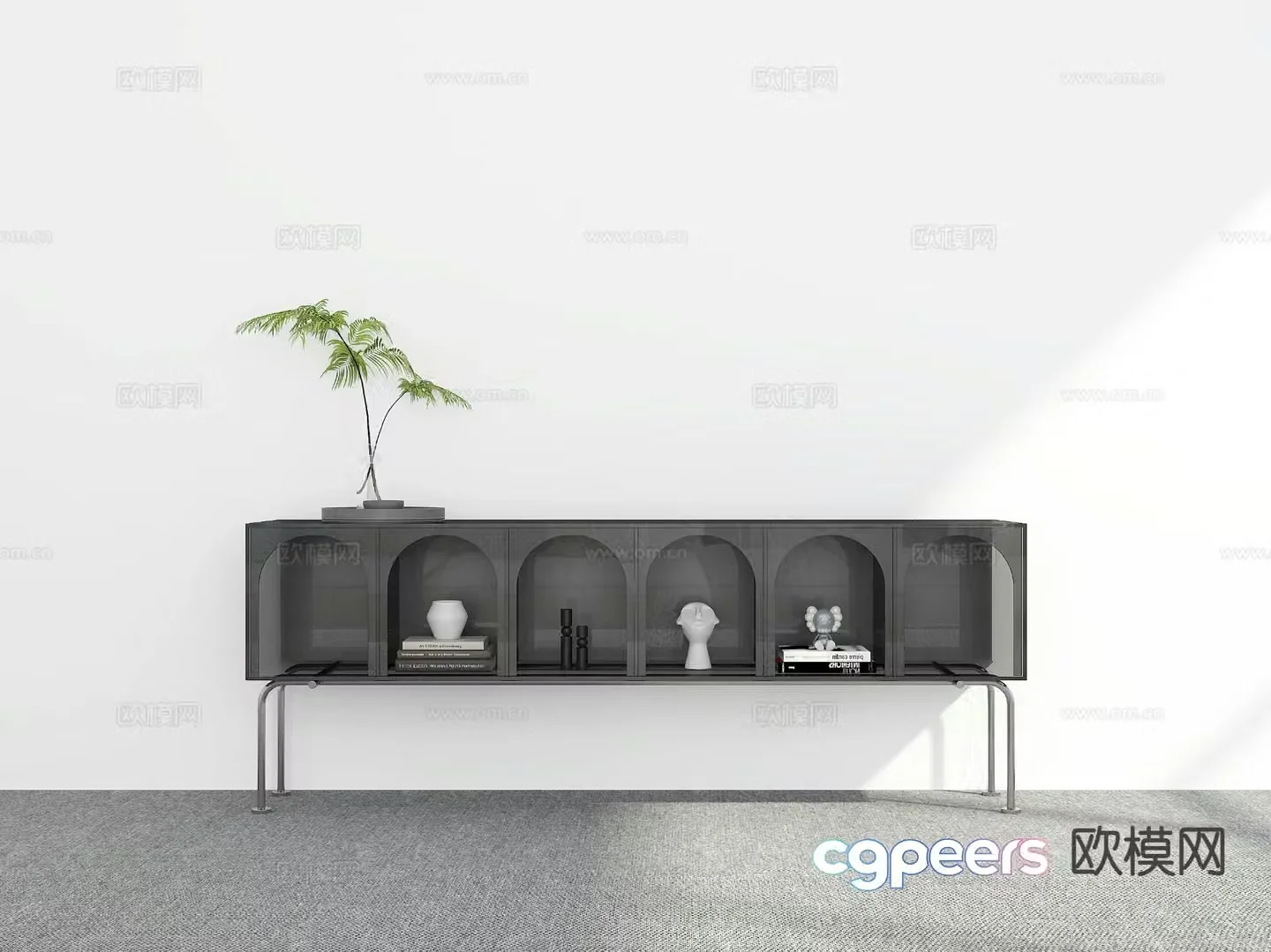 Modern side cabinet entrance cabinet 3d model