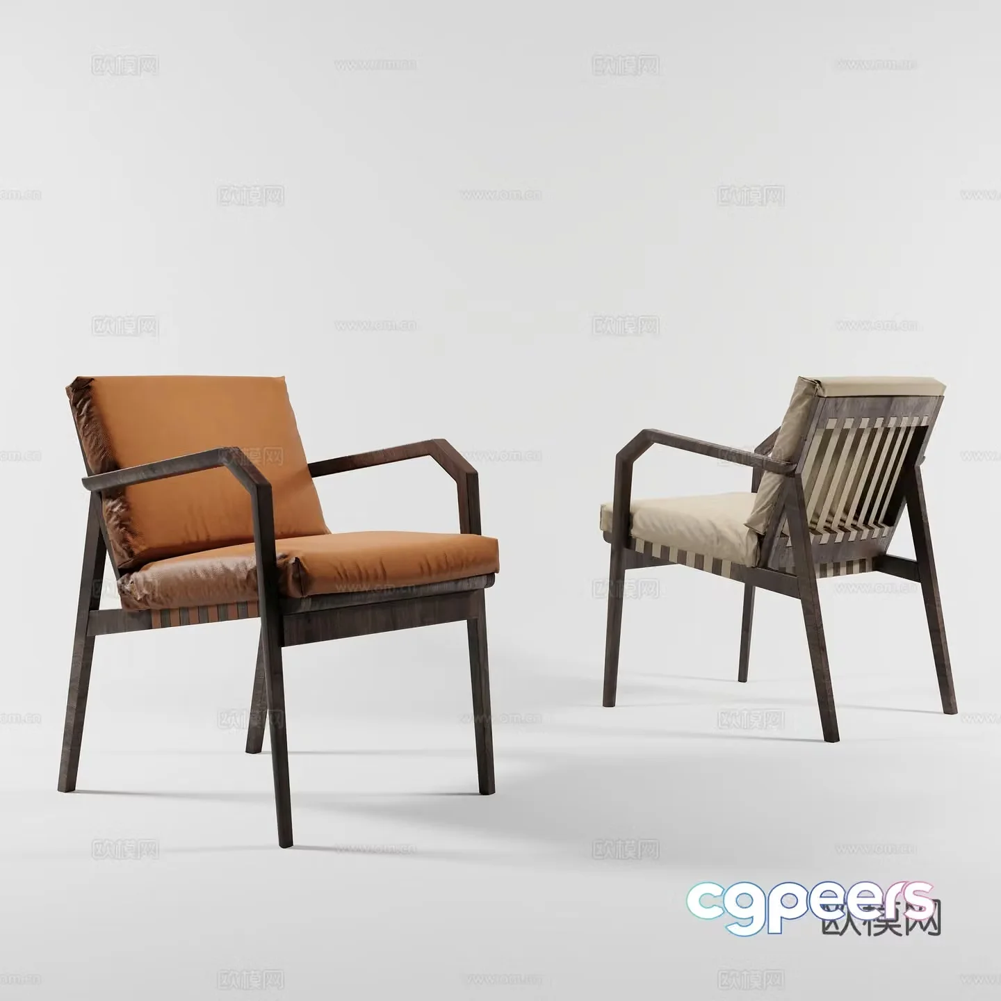 Modern chair casual chair 3D model