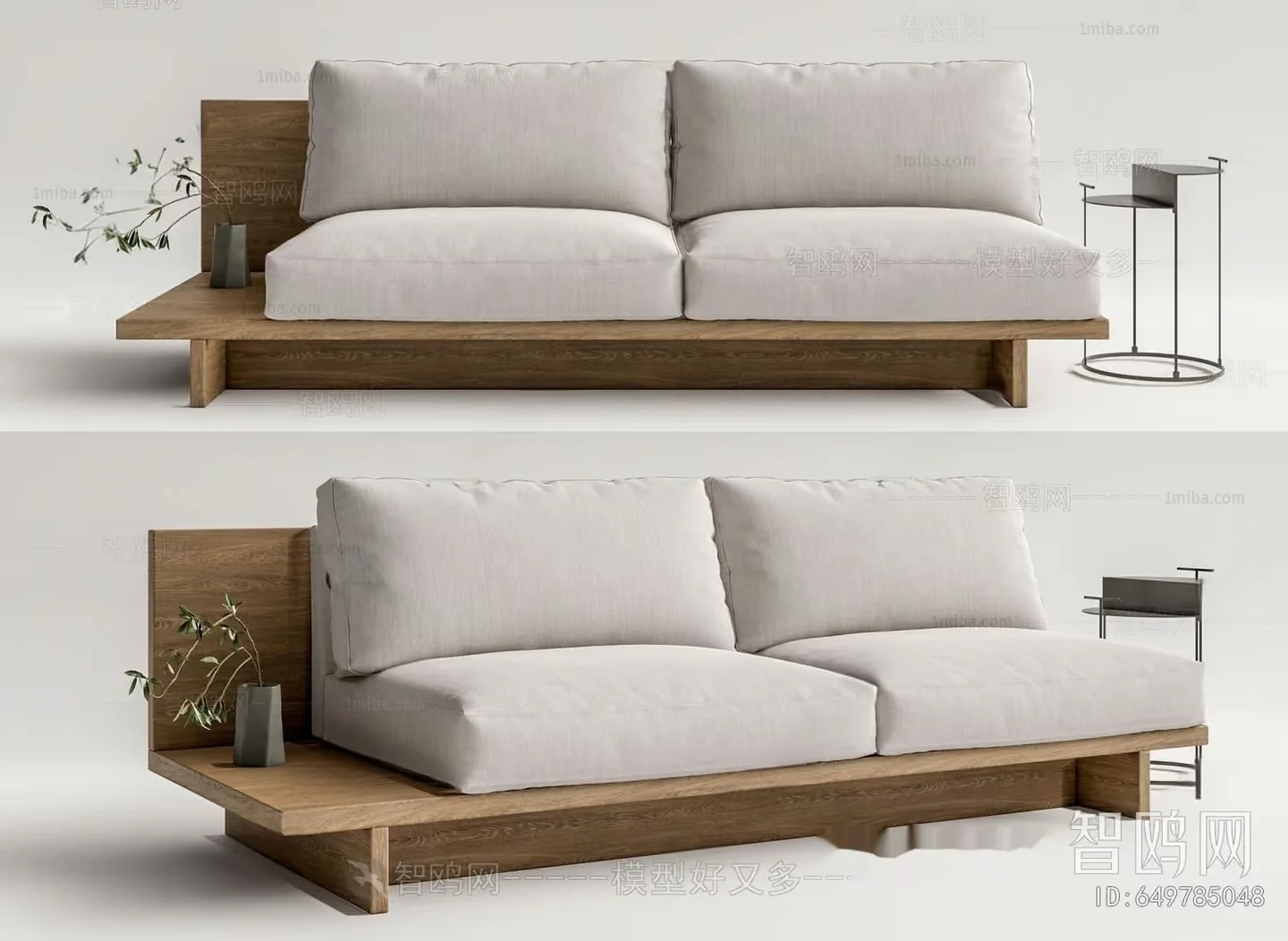 Modern Minimalist Couch 3D Model – 17611 – VRAY Render