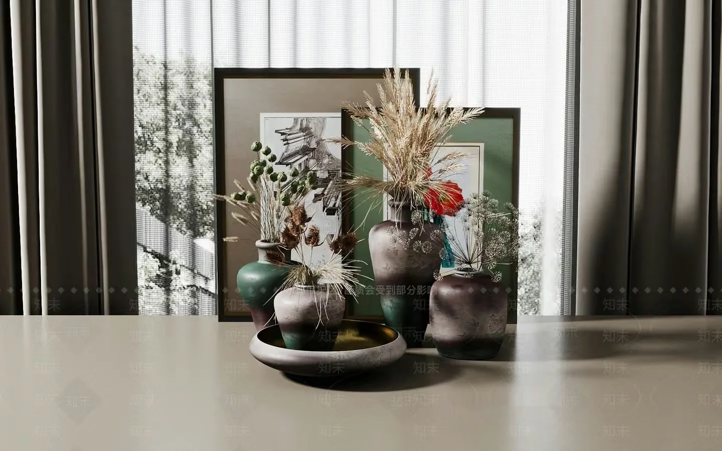Home Decor Items 3D Model – 15210 – VRAY Render