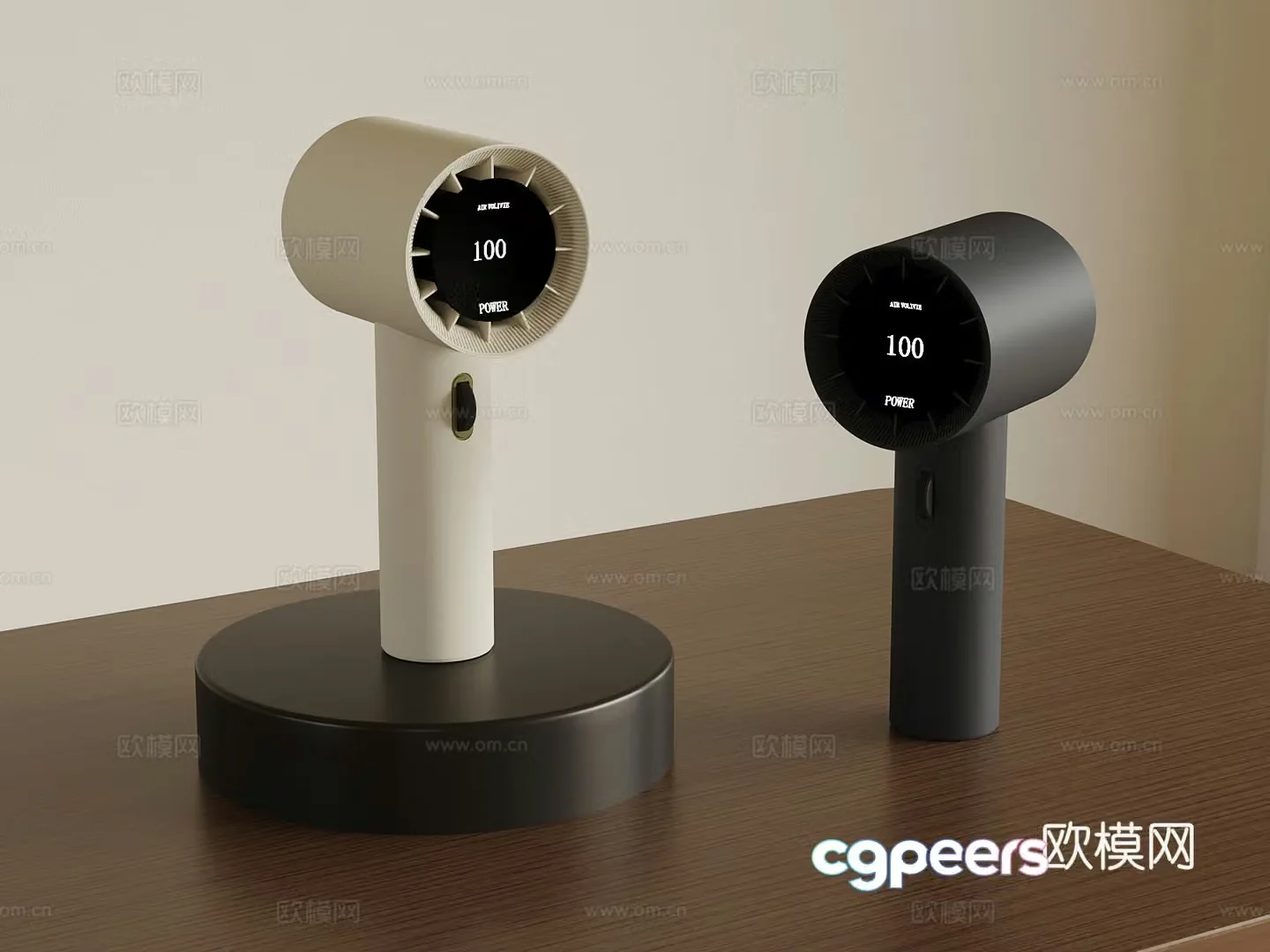 Modern simple hair dryer Portable hair dryer 3D model