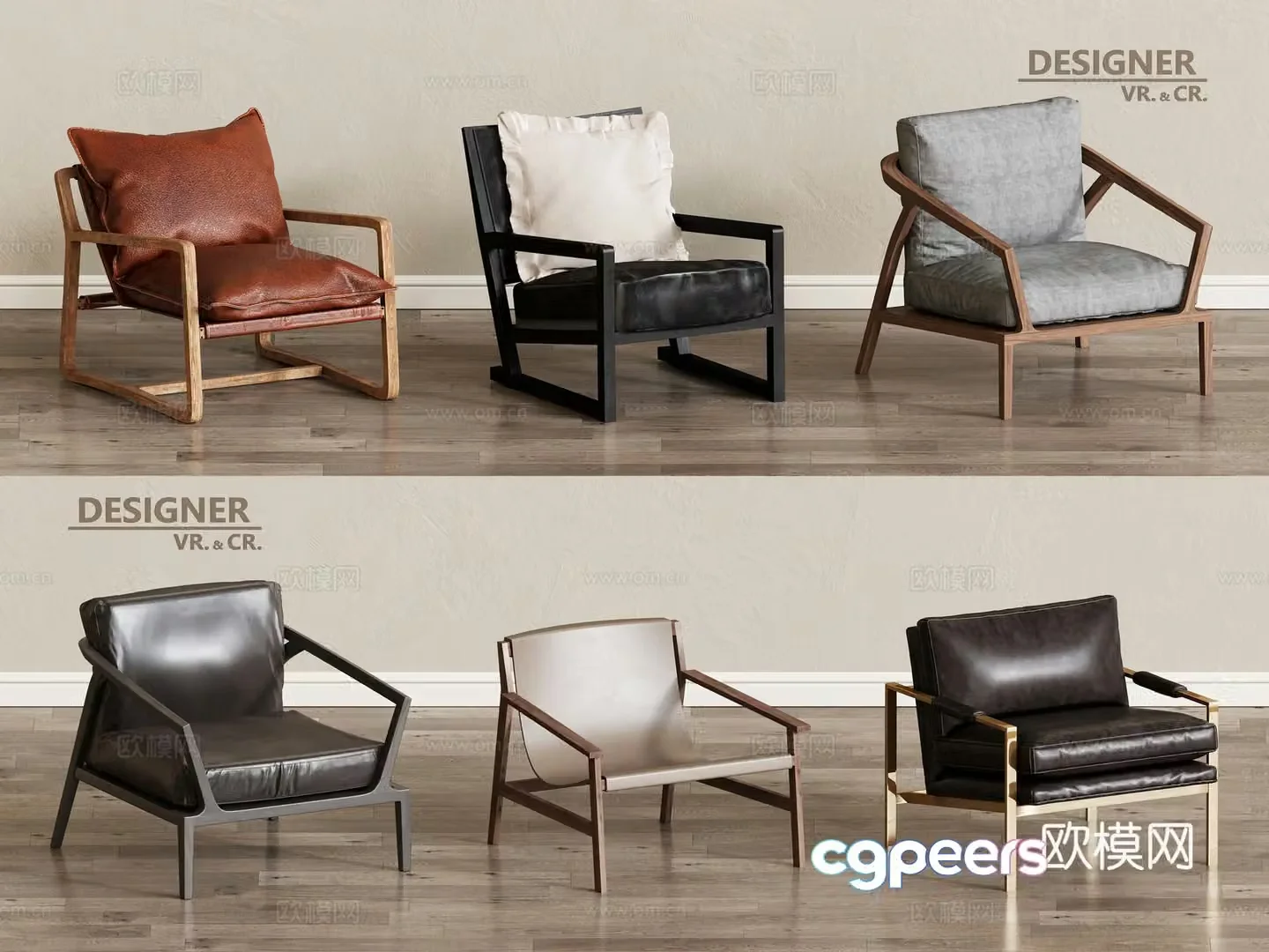 Modern leisure chair sofa chair 3d model