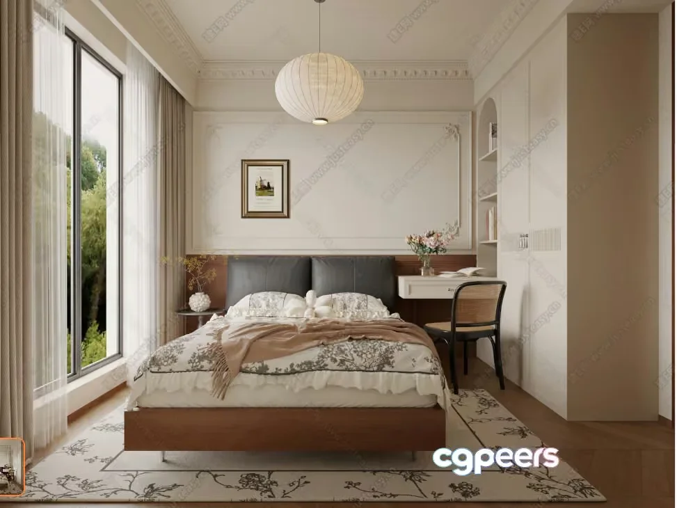 Cozy Bedroom 3D Model – 22401 – VRAY Render