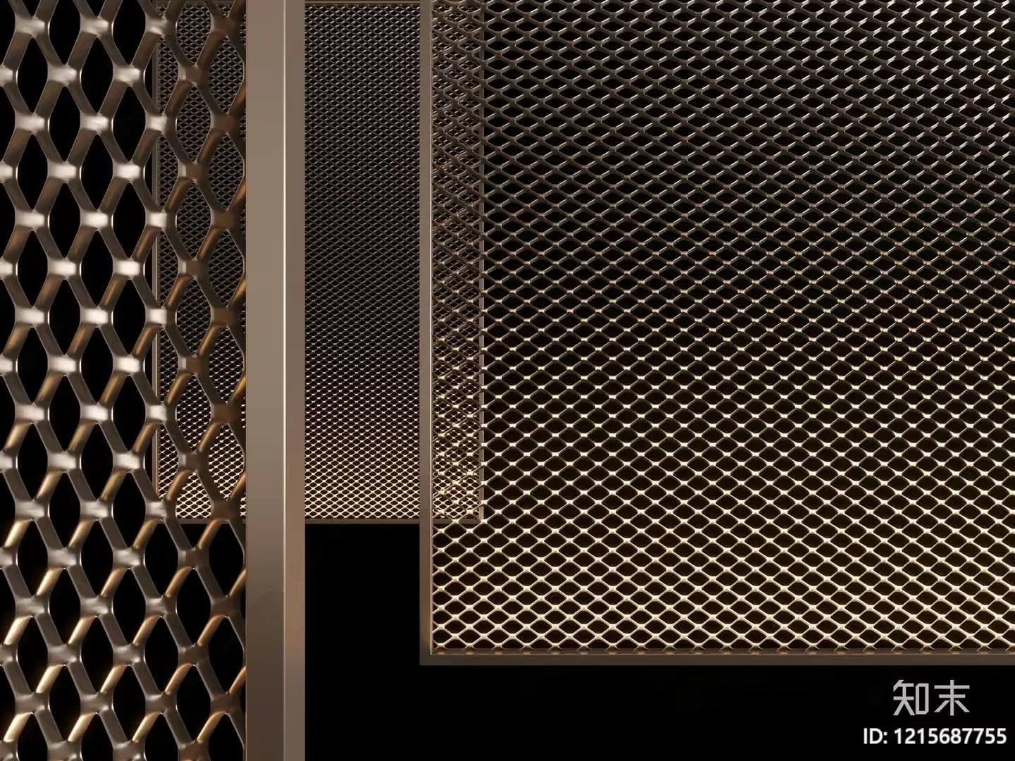 Metallic Grate 3D Model – 15164 – VRAY Render