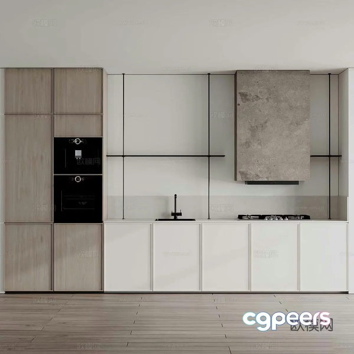 Modern Italian cabinet 3d model