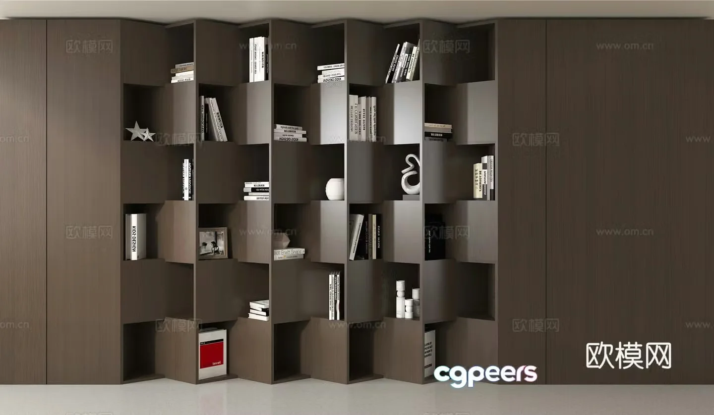 Showcase Decorative Cabinet Wall Cabinet Storage Cabinet Bookshelf 3D Model