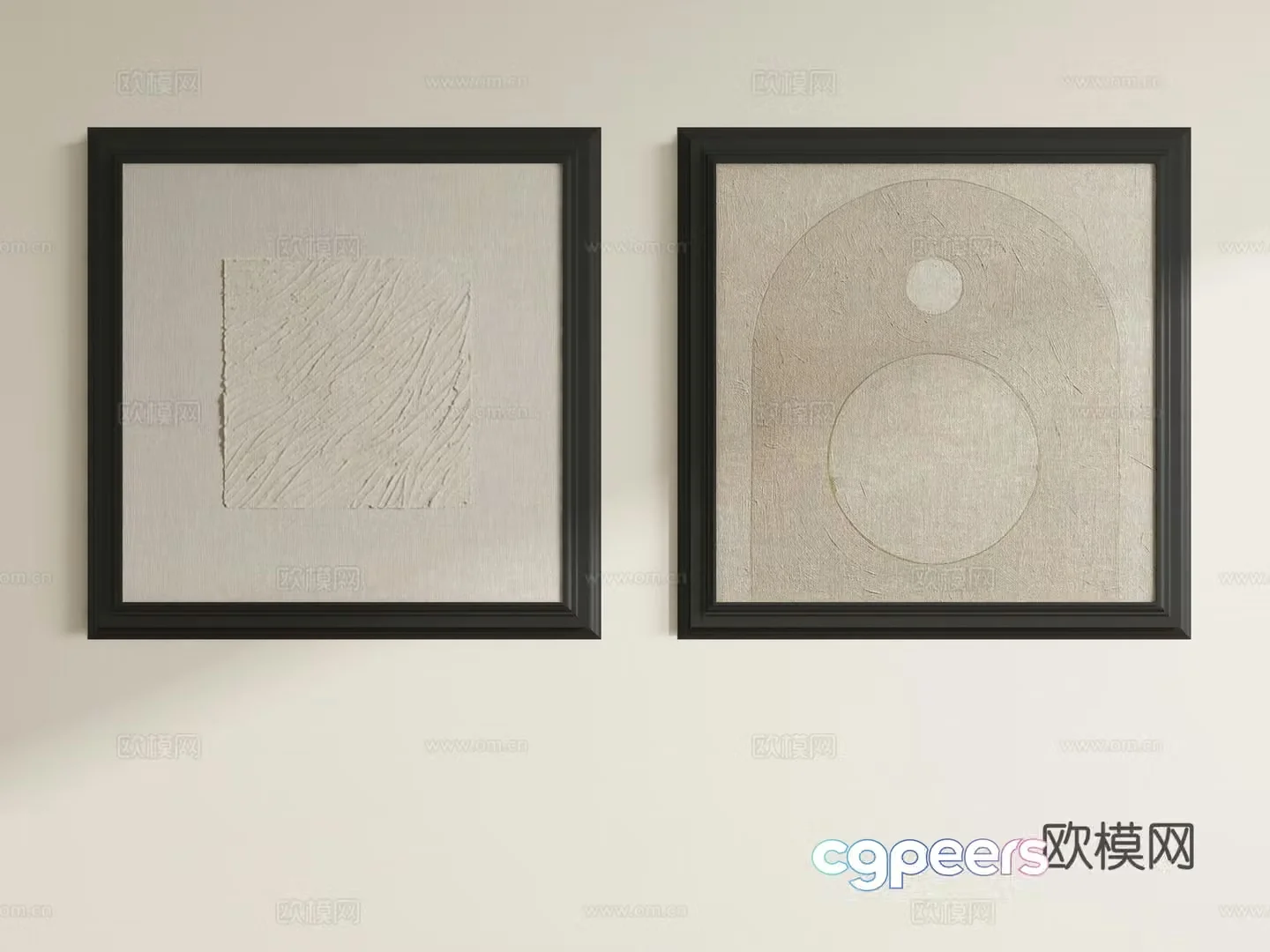 French decorative painting Hanging painting Texture painting 3D model