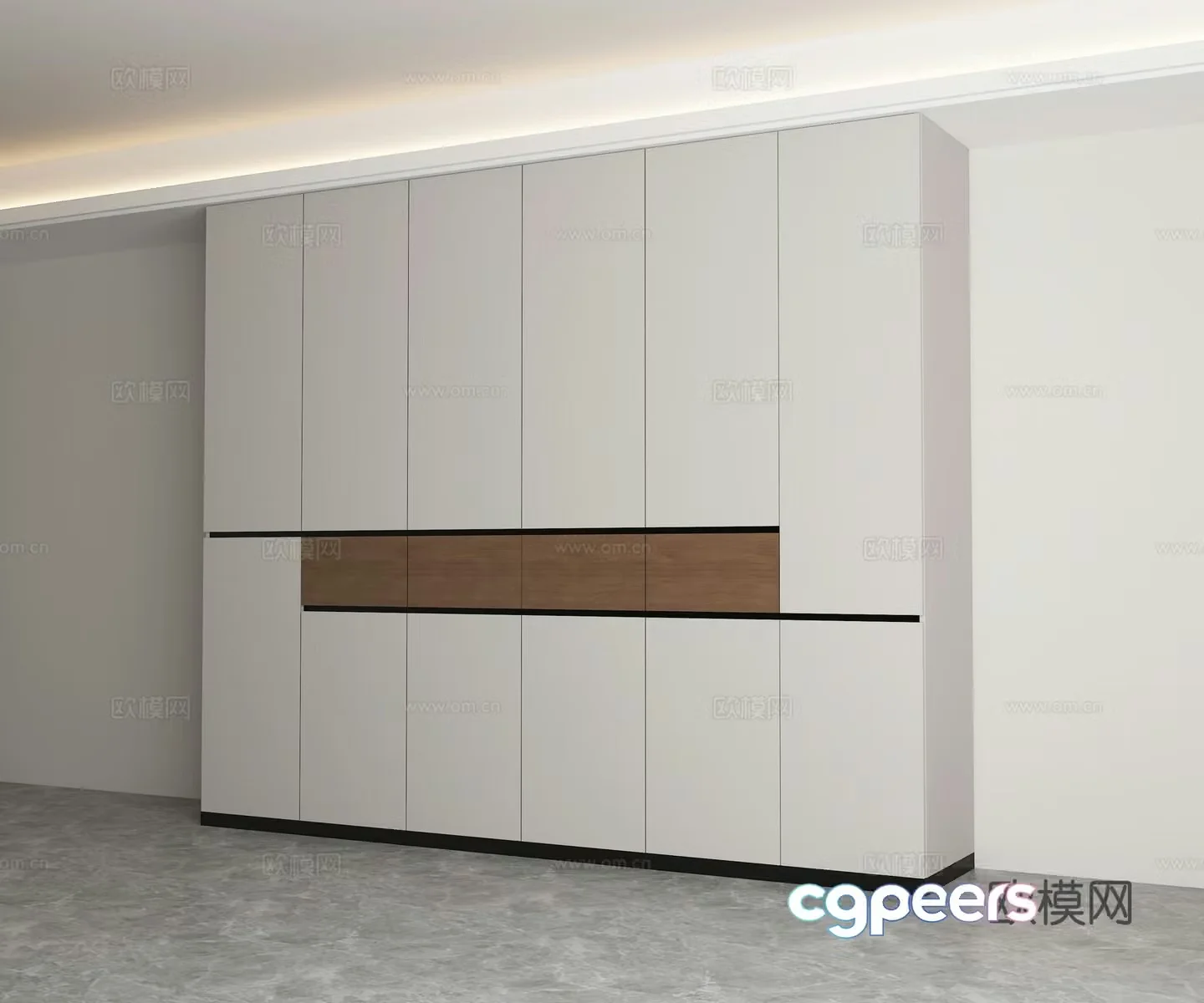 Modern minimalist wardrobe 3d model