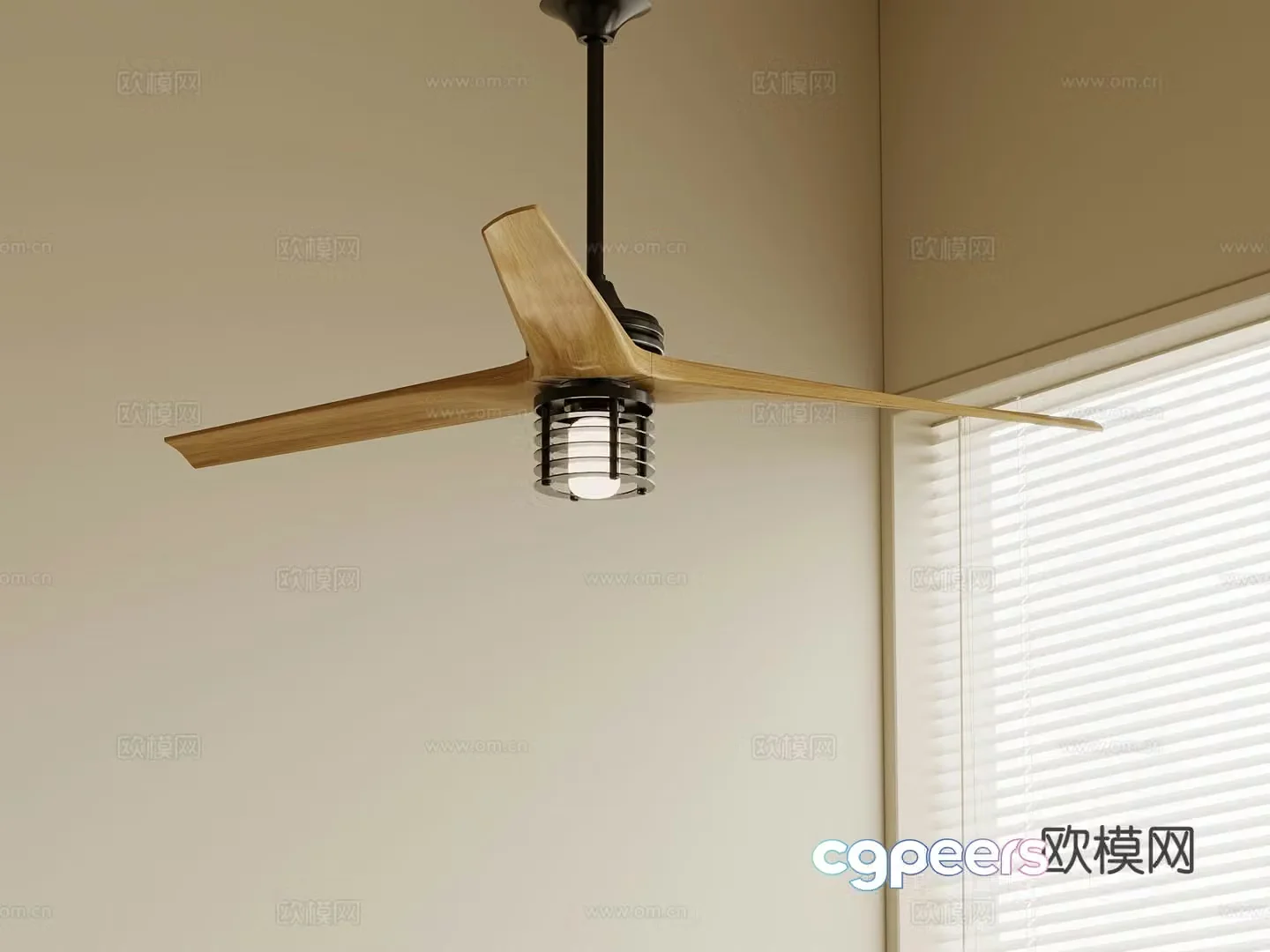 Medieval style ceiling fan lamp fan lamp 3d model