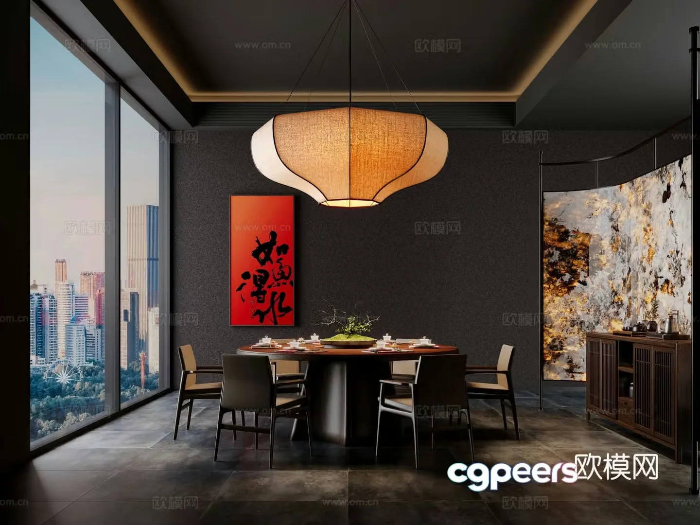 New Chinese restaurant box 3D model