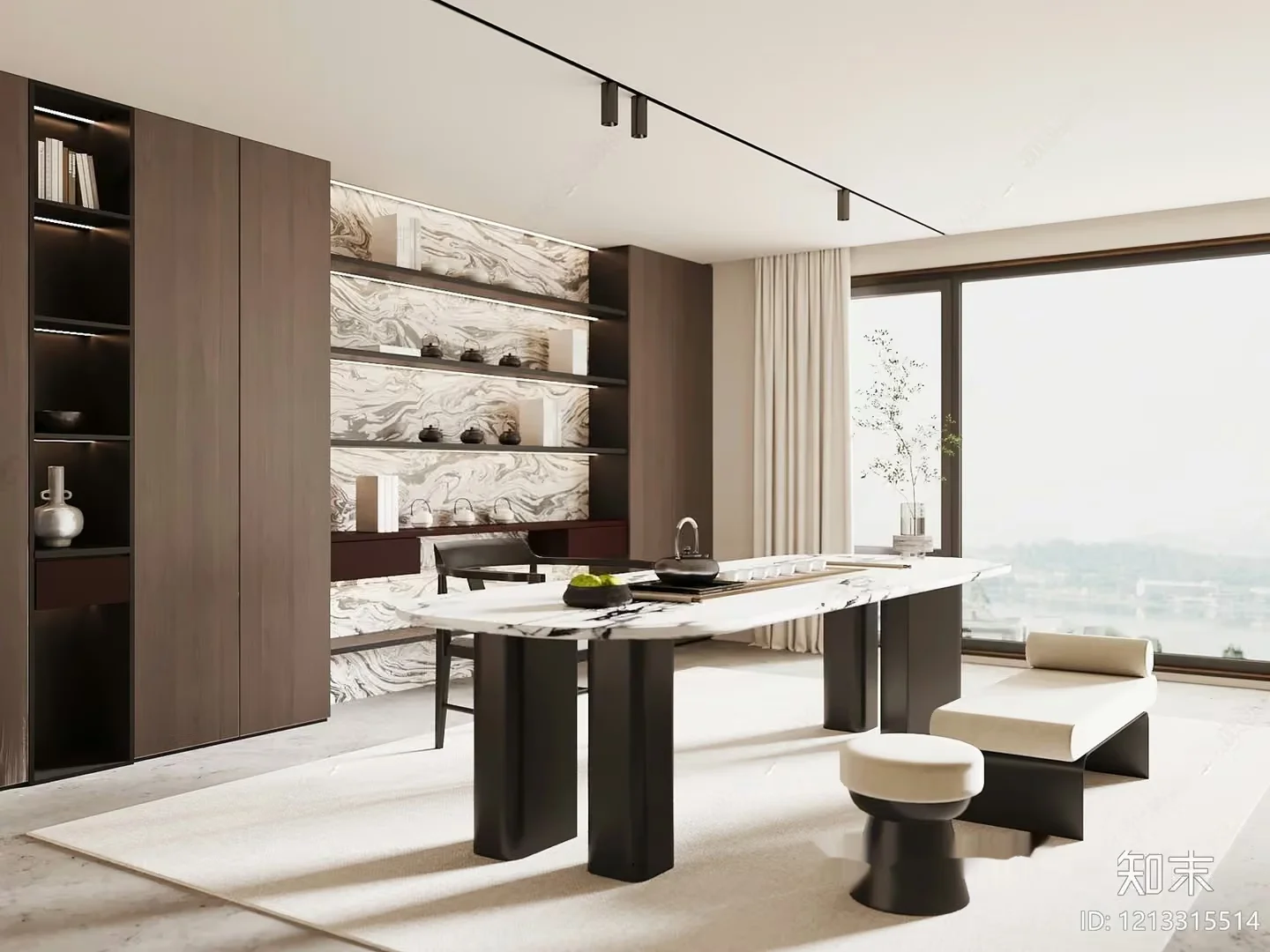 Modern Living Room 3D Model – 9538 – VRAY Render