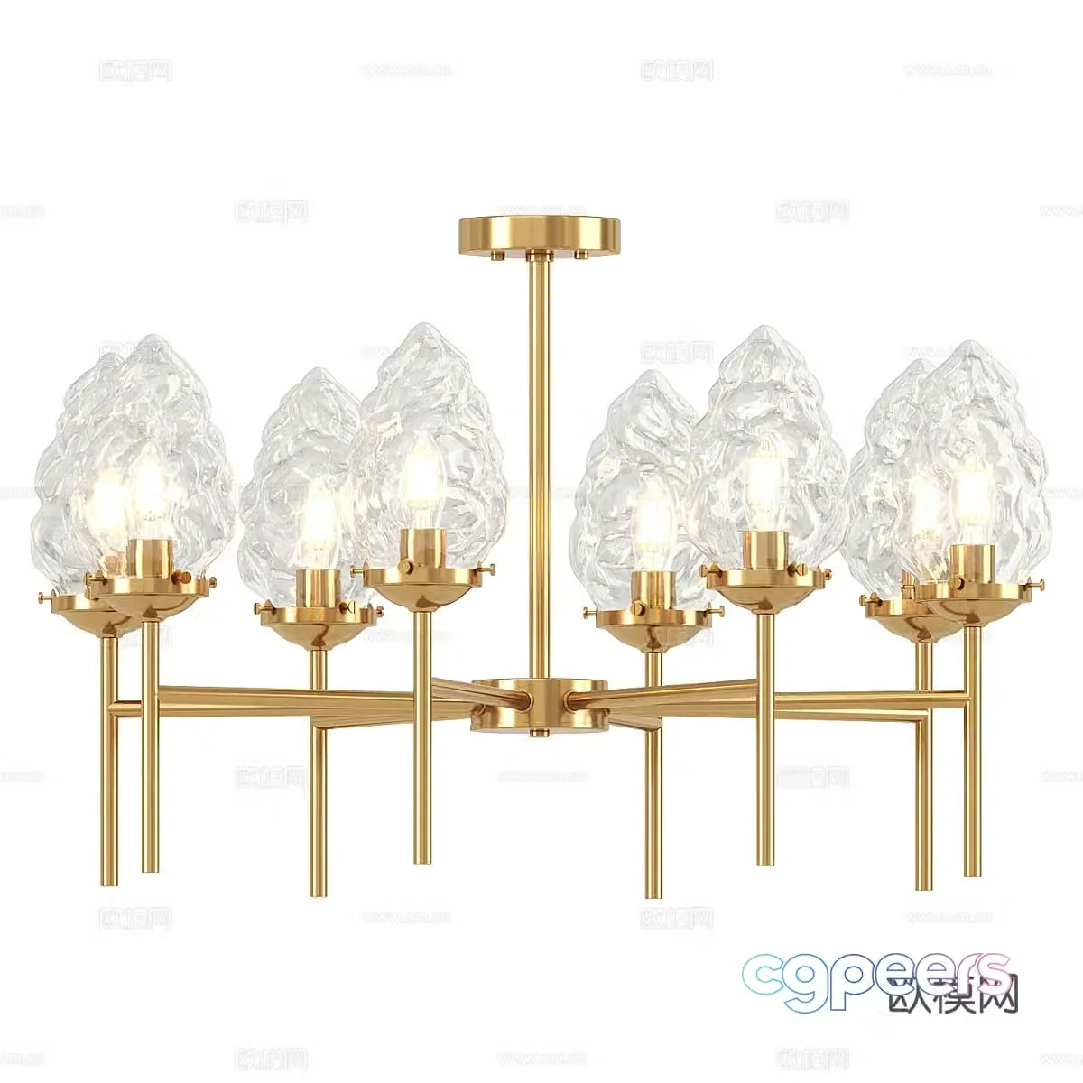 Modern simple light luxury chandeliers chandeliers simple chandeliers living room chandeliers light luxury chandeliers 3D model