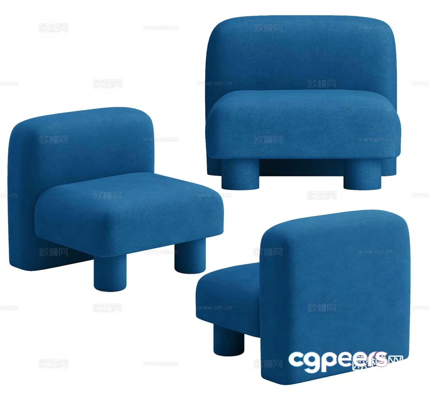 Modern leisure chair sofa chair 3d model