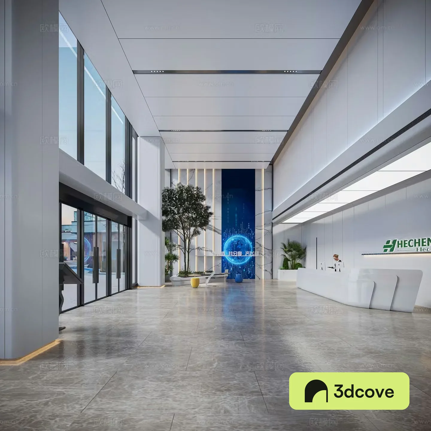 Modern company lobby