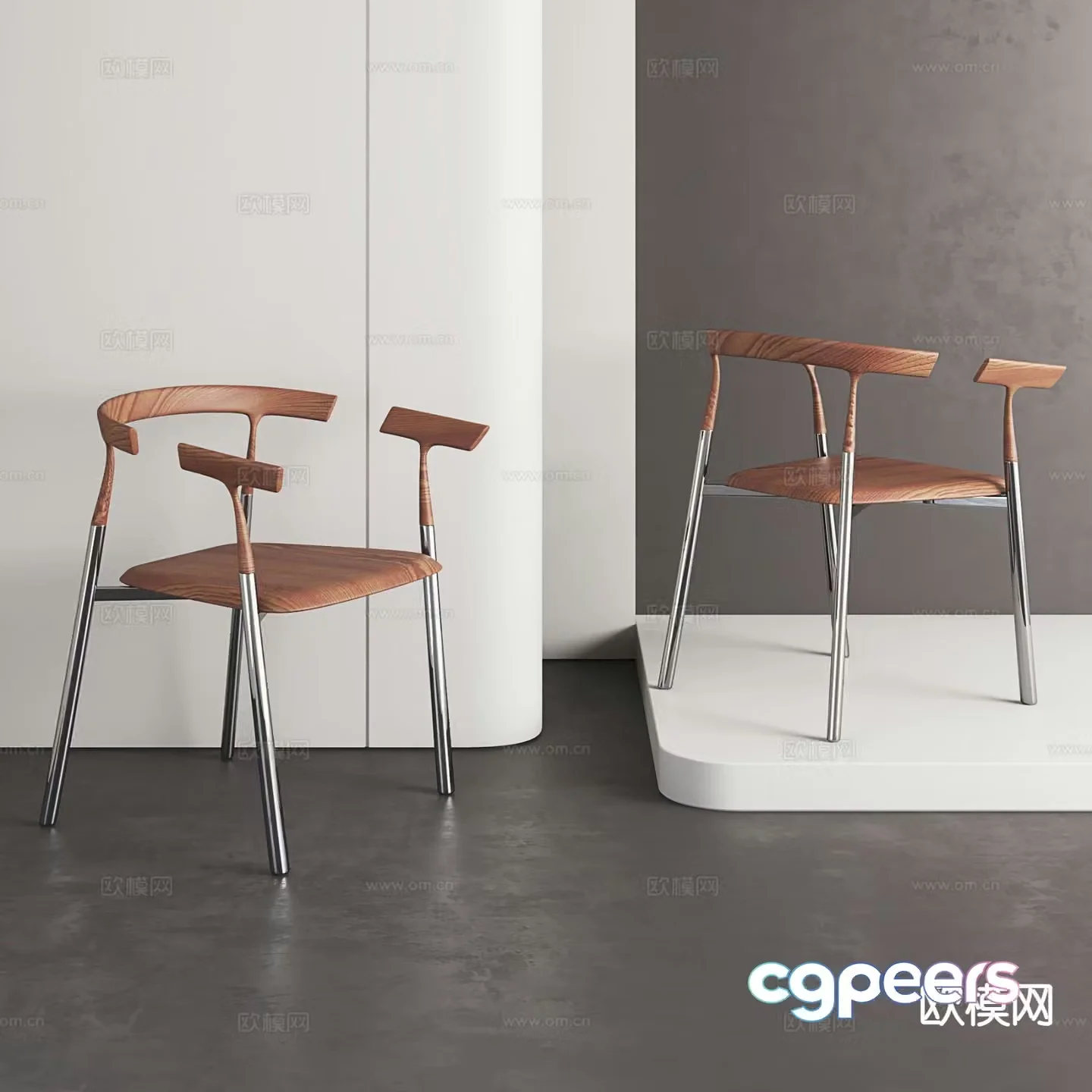 Modern chair single chair armchair 3d model