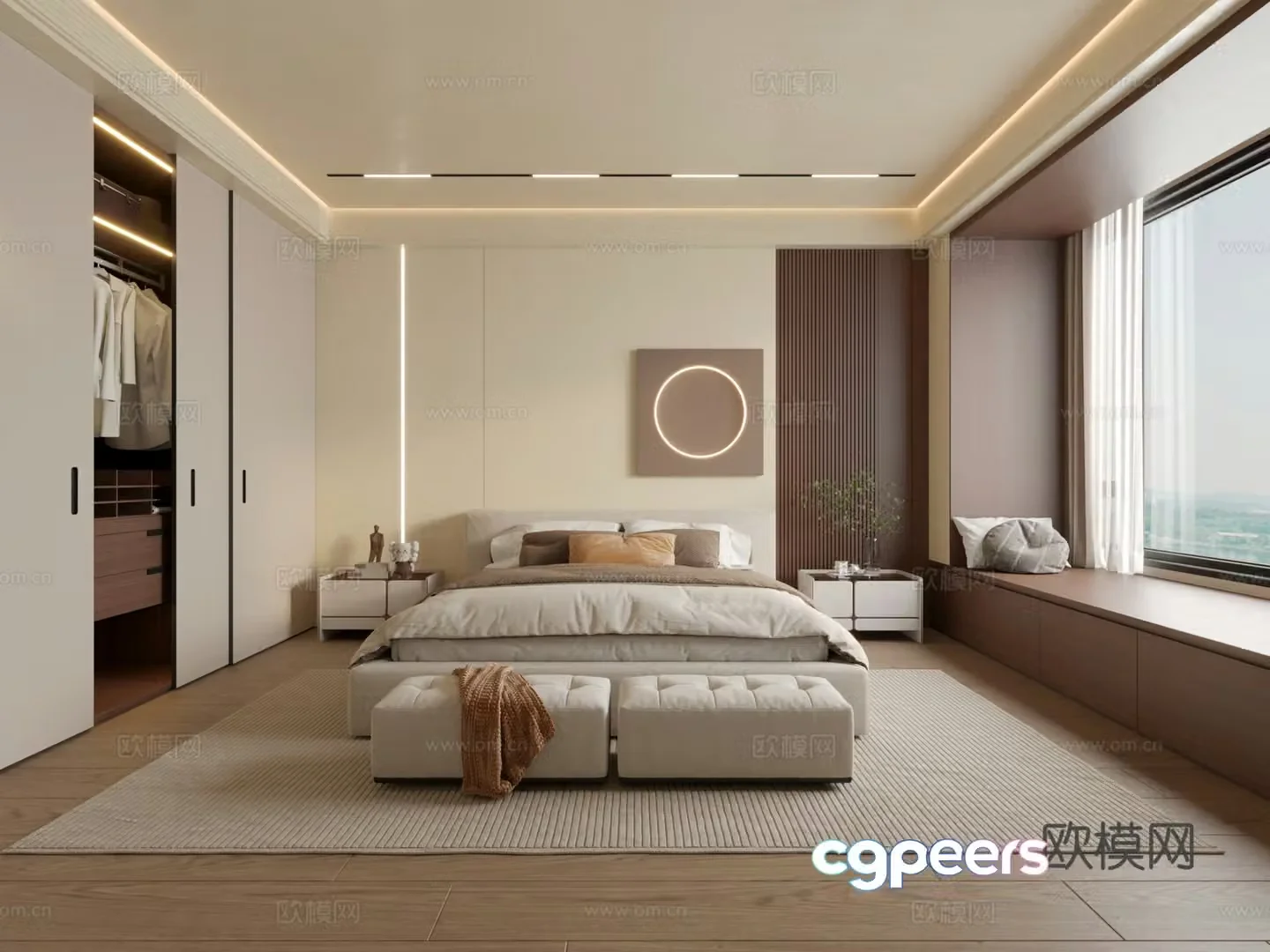 Wasabi Middle Style Bedroom 3D Model