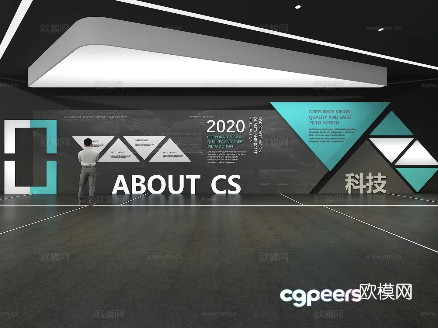 Cultural wall Corporate culture wall Display wall Theme wall Exhibition hall Campus culture Corridor 3D model