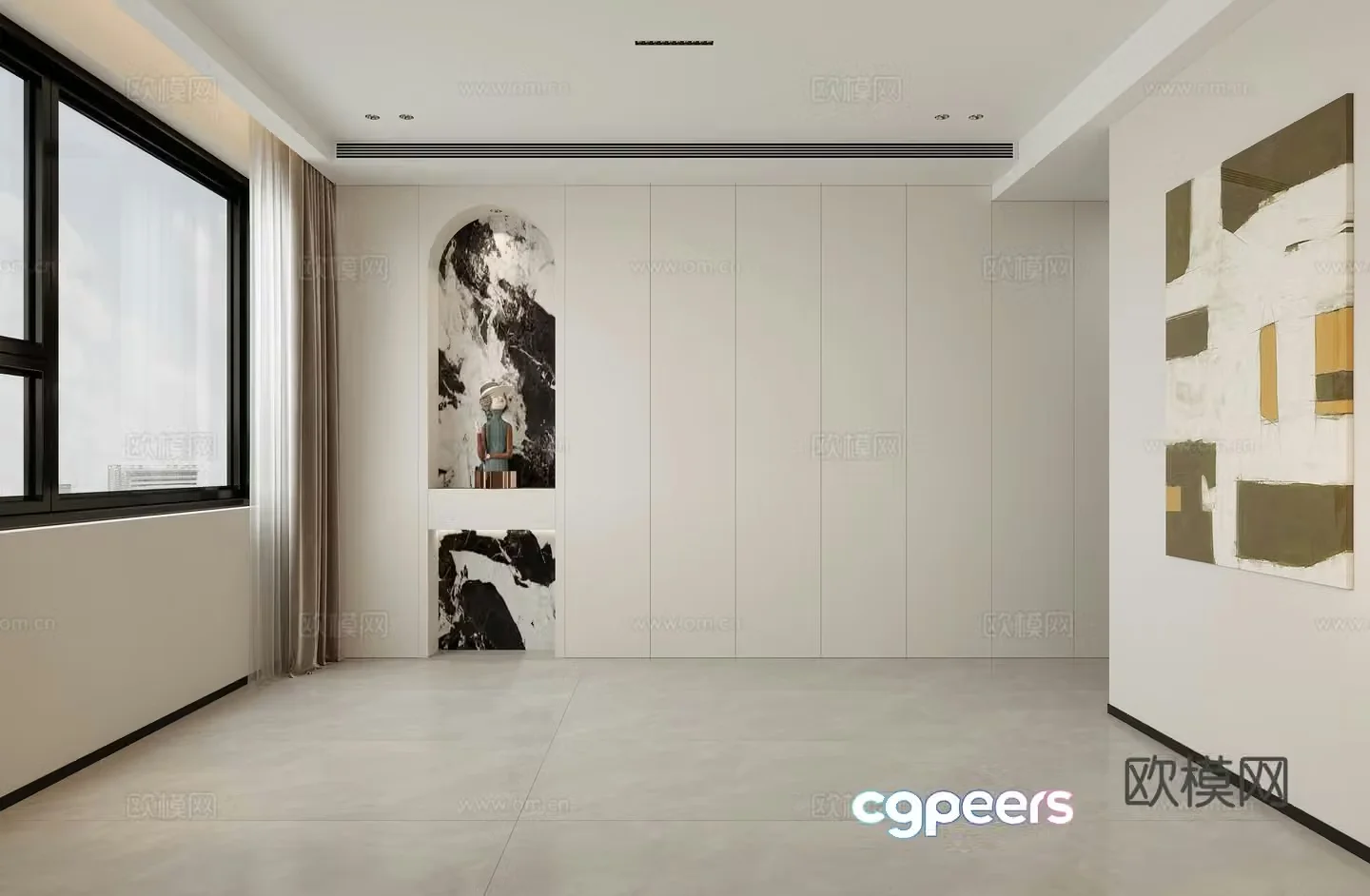 Modern wardrobe cloakroom storage cabinet decorative cabinet wine cabinet entrance cabinet G5373d model