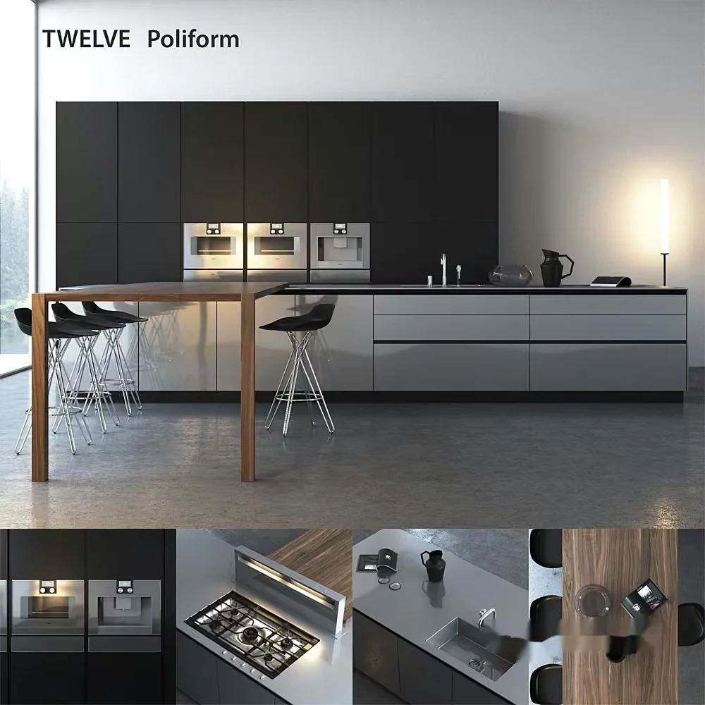 Modern Kitchen Design 3D Model – 21095 – VRAY Render