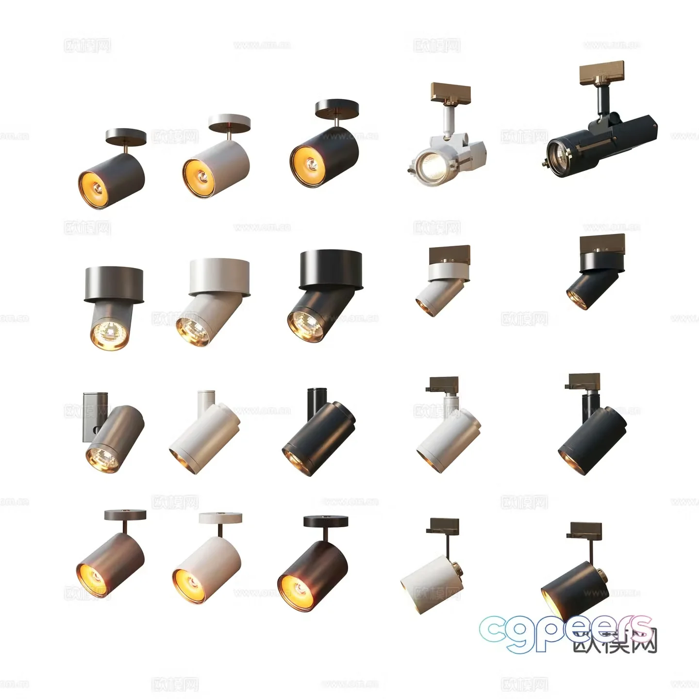 Modern downlight spotlight 3d model