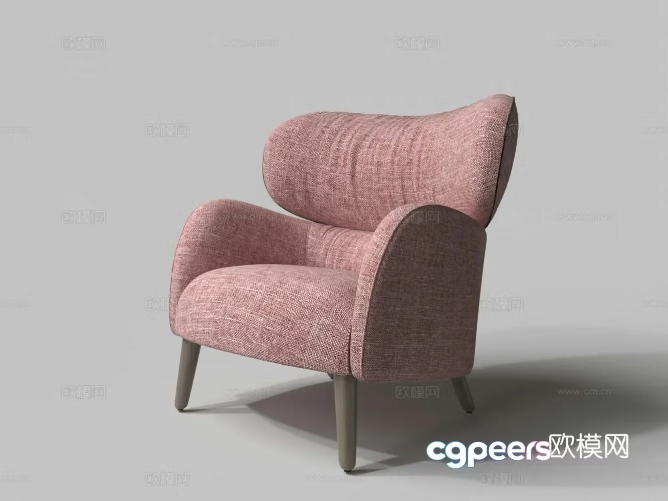 Modern velvet casual sofa 3d model