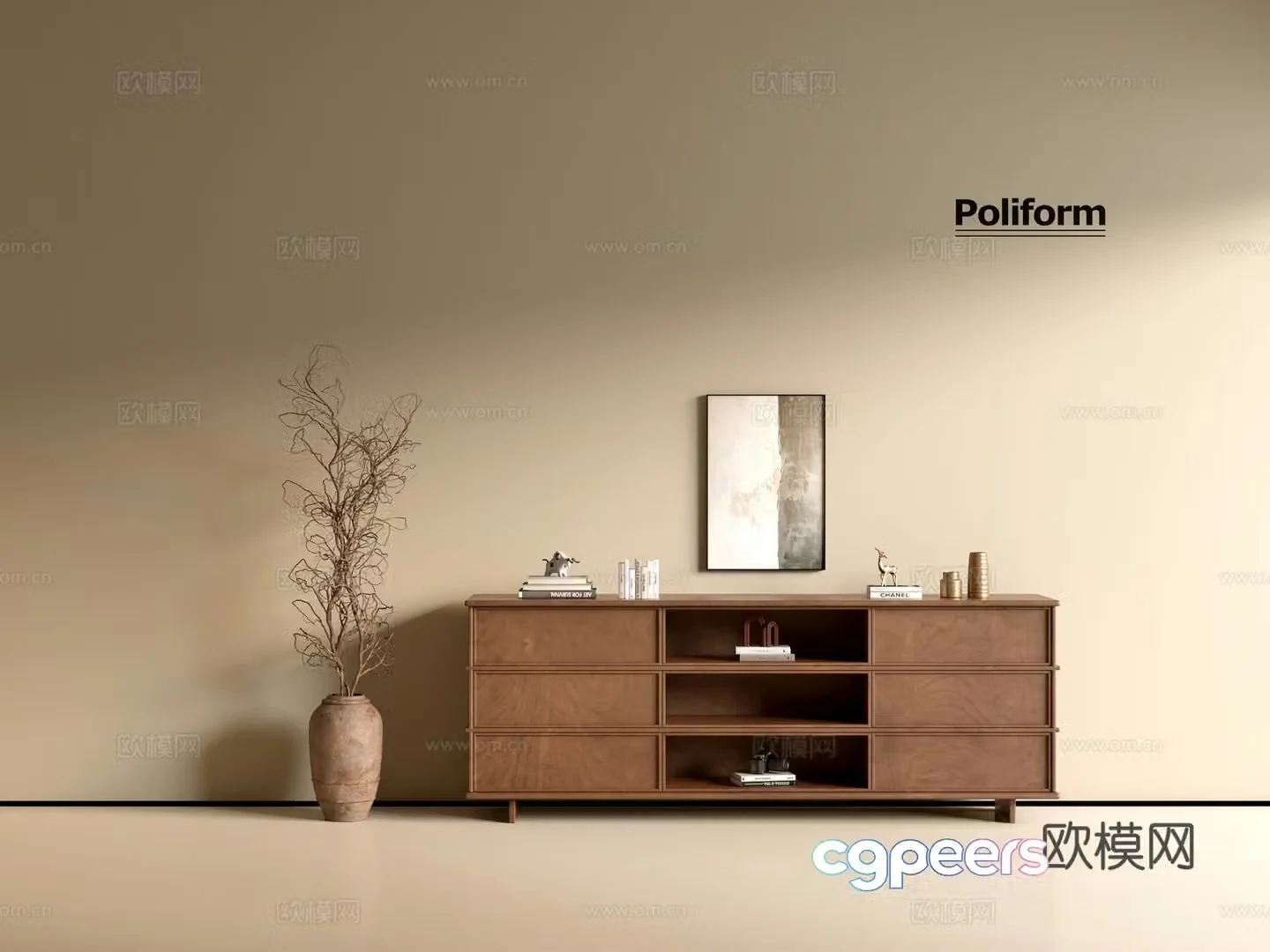 Modern wood grain cabinet ins wind minimalist wind cabinet whole cabinet sideboard balcony cabinet storage 3D model