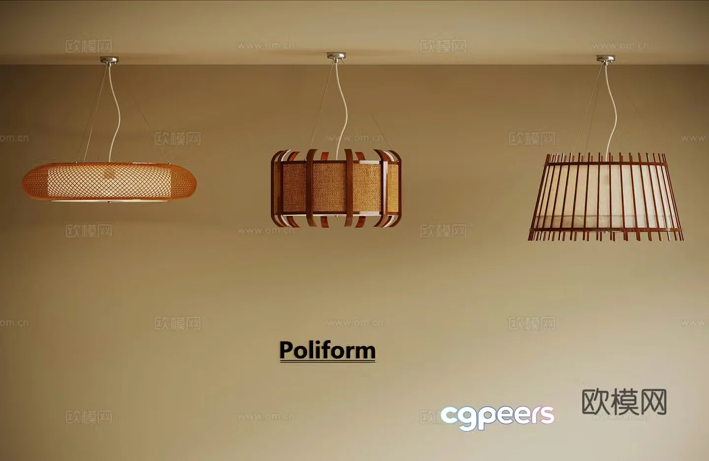 New Chinese chandelier 3D model