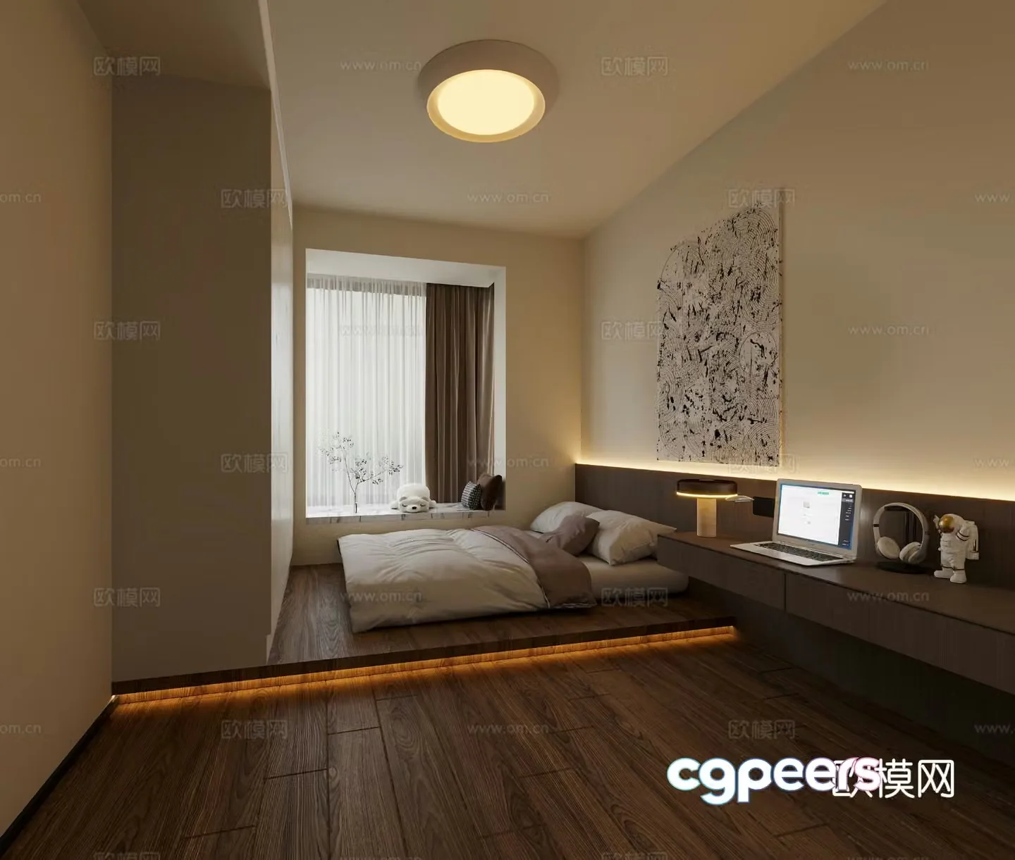 Wabi Sabi bedroom second bedroom 3d model