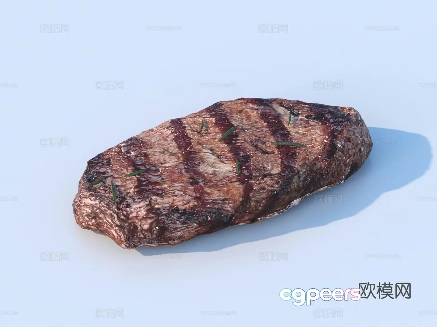 Meat Pork Beef Lamb Meat Slices 3D Model