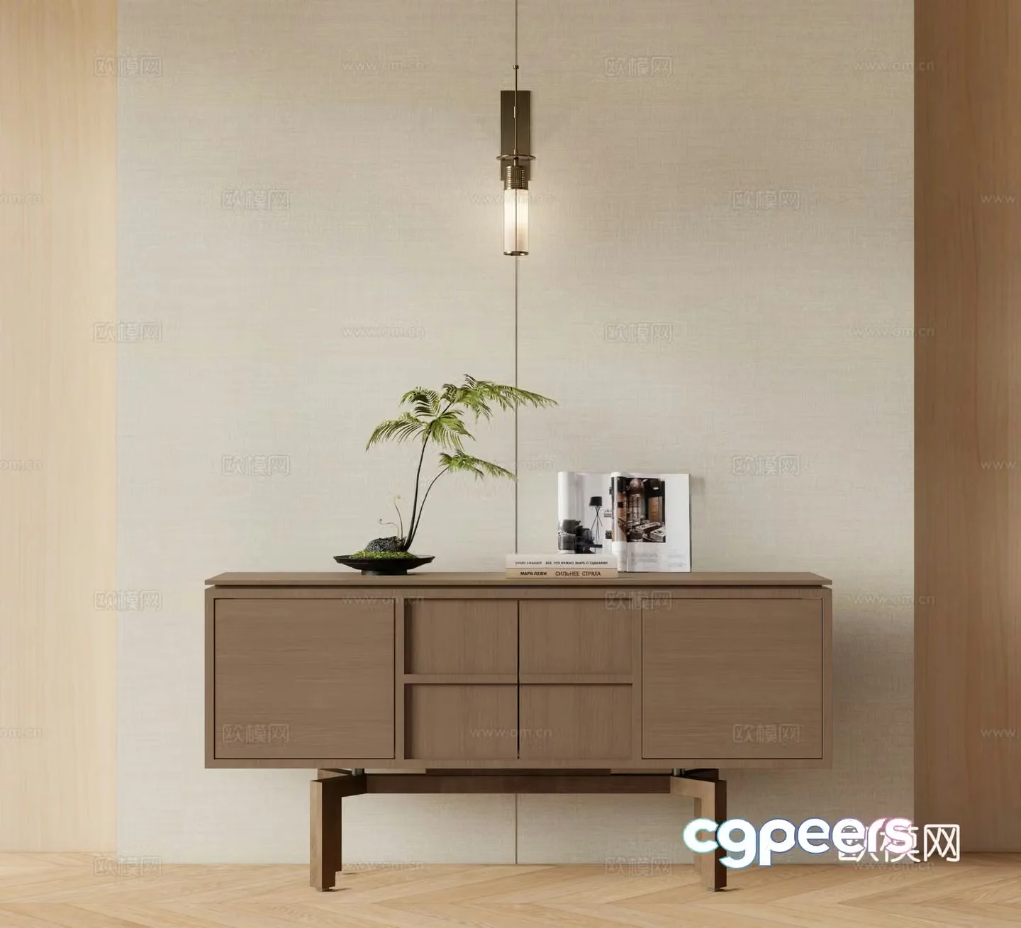 Modern entrance cabinet entrance entrance cabinet chest of drawers 3D model