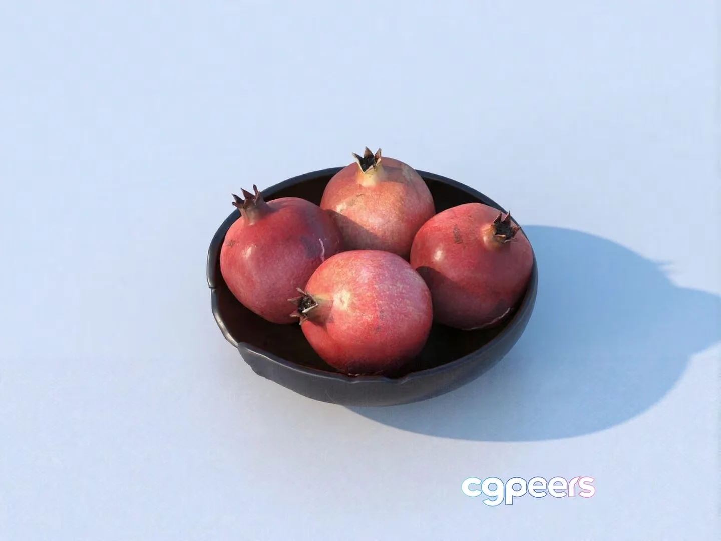 A Bowl Of Pomegranates 3D Model – 16967 – VRAY Render