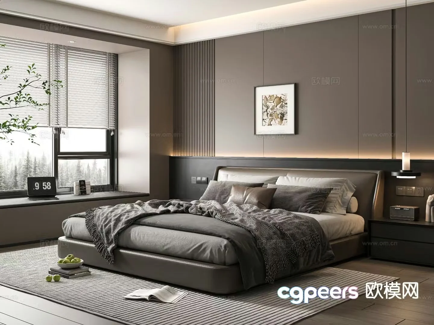 Italian style bedroom master bedroom 3d model