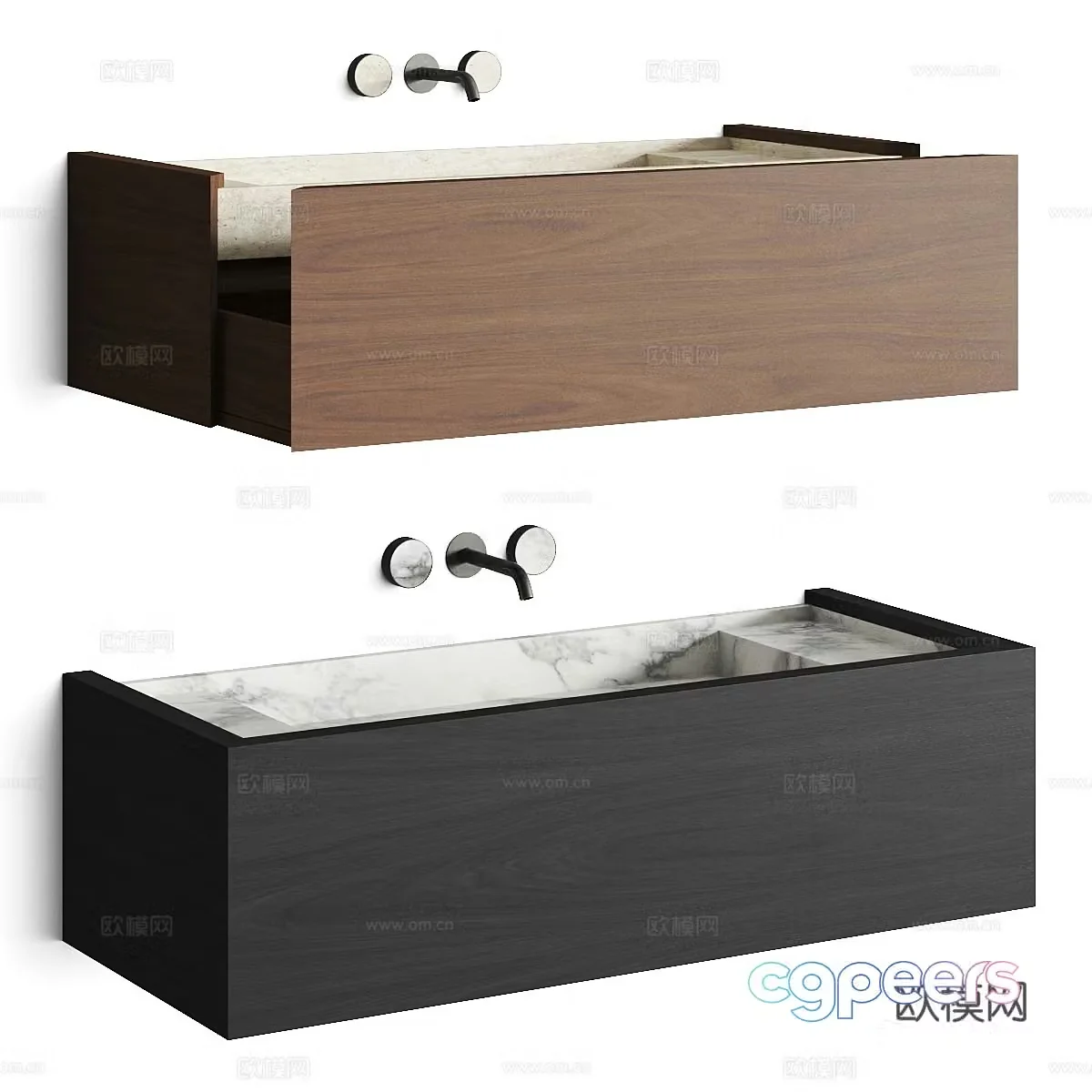 New Chinese -style basin wash pool 3D model