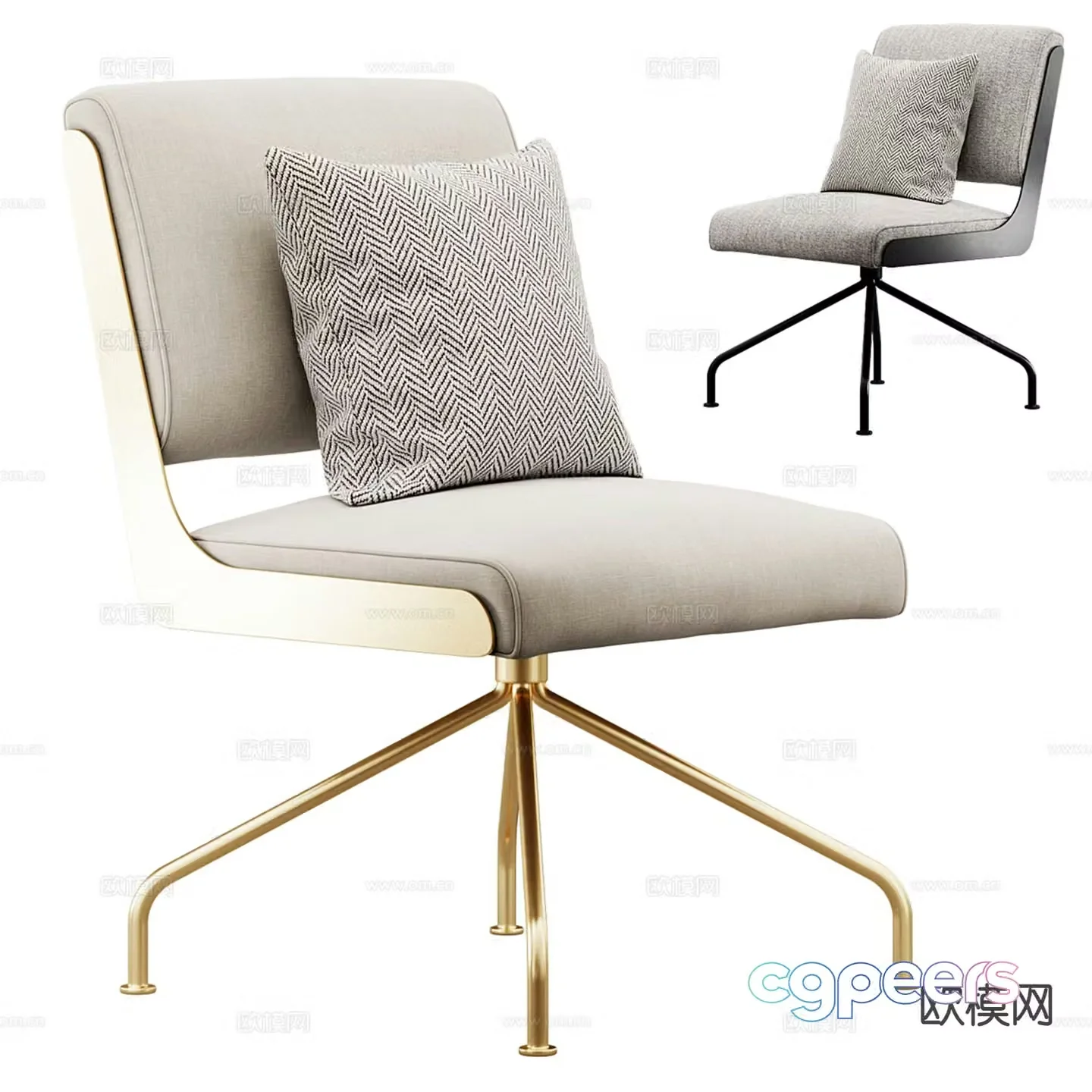 Rue Cambon office chair conference chair 3d model