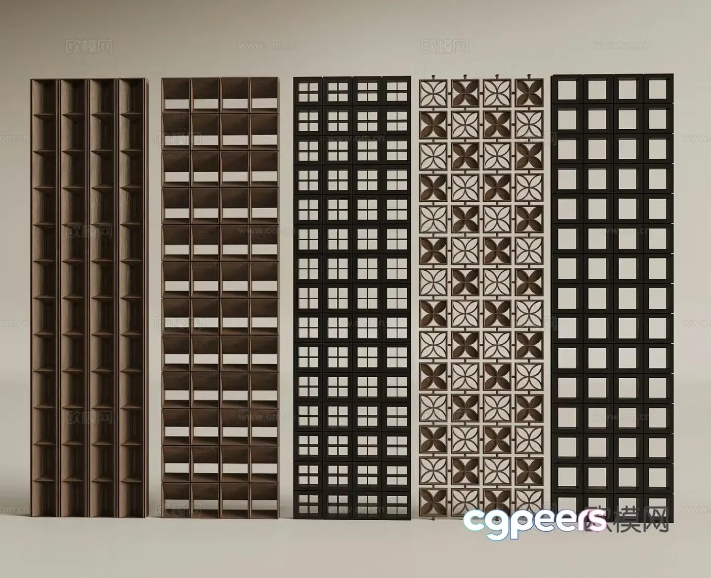 38 new Chinese style lattice partition 3d model