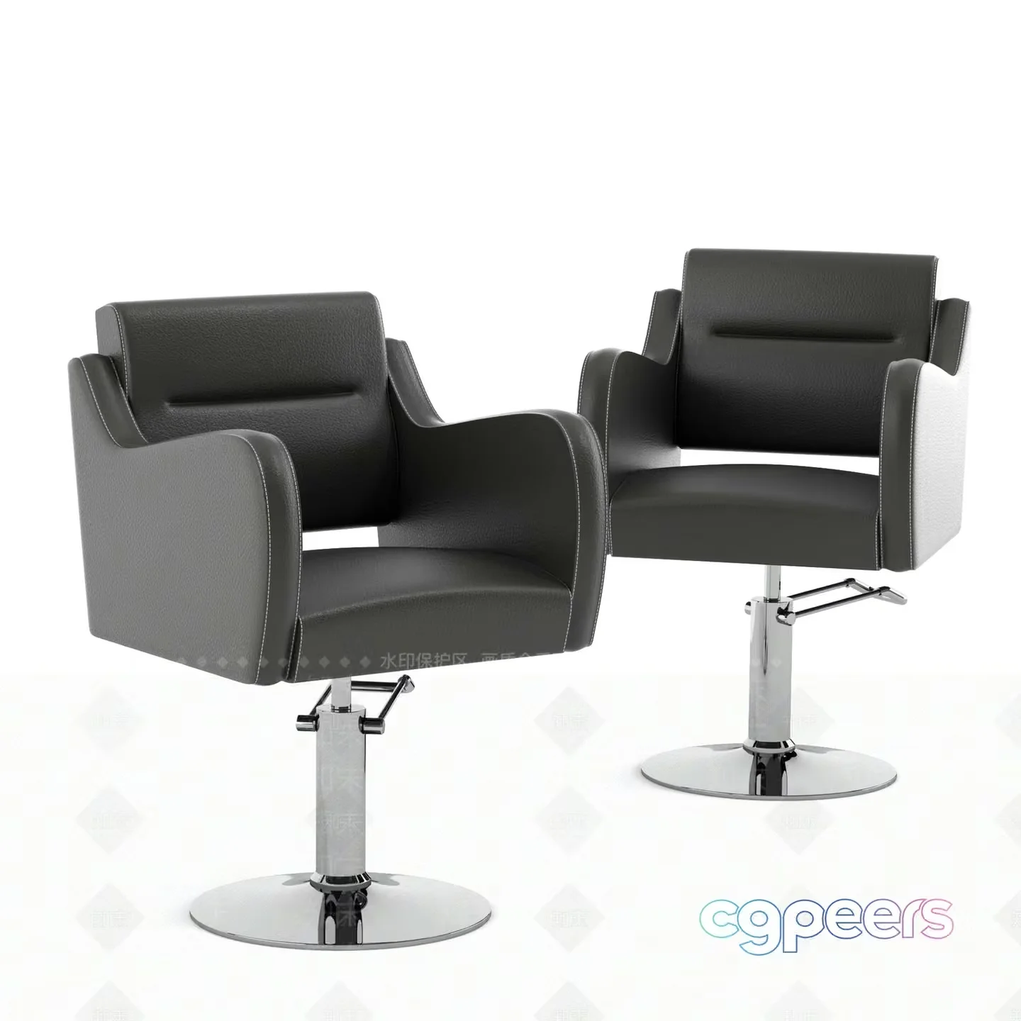 Modern Salon Chairs 3D Model – 9845 – VRAY Render