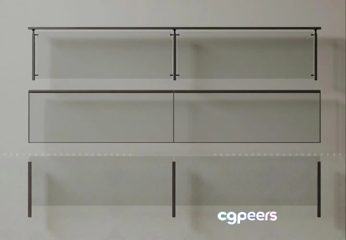 A Modern Shelving Unit 3D Model – 14120 – VRAY Render