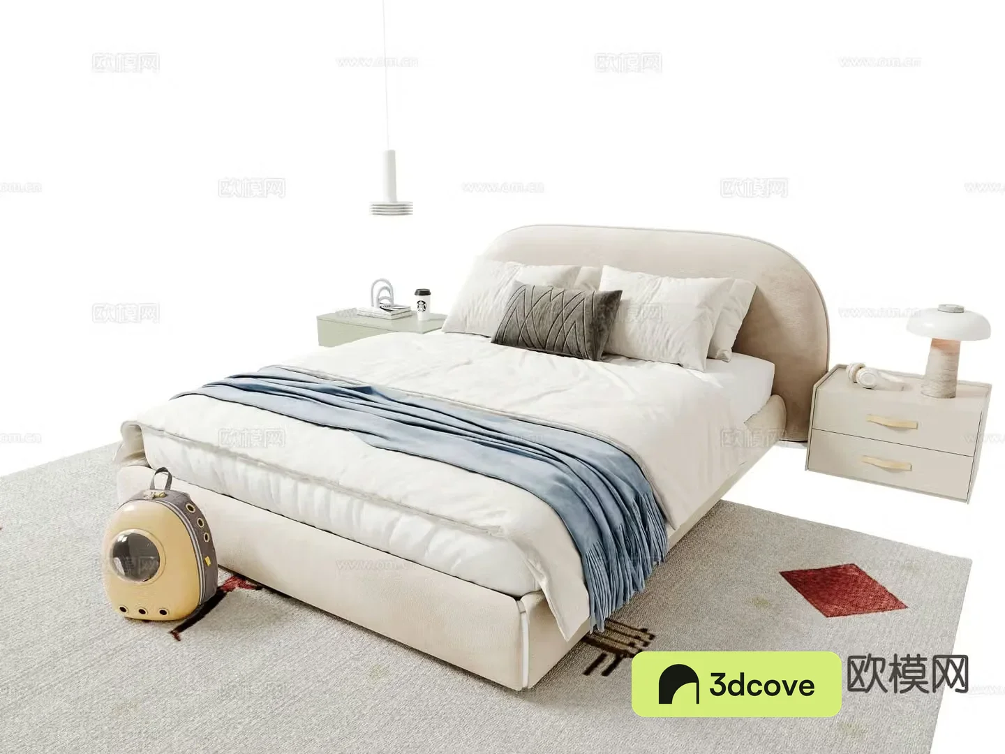 Cream style double bed