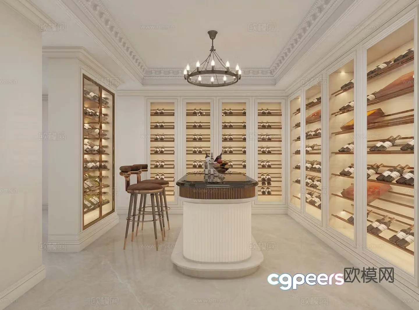 American wine cellar 3D model