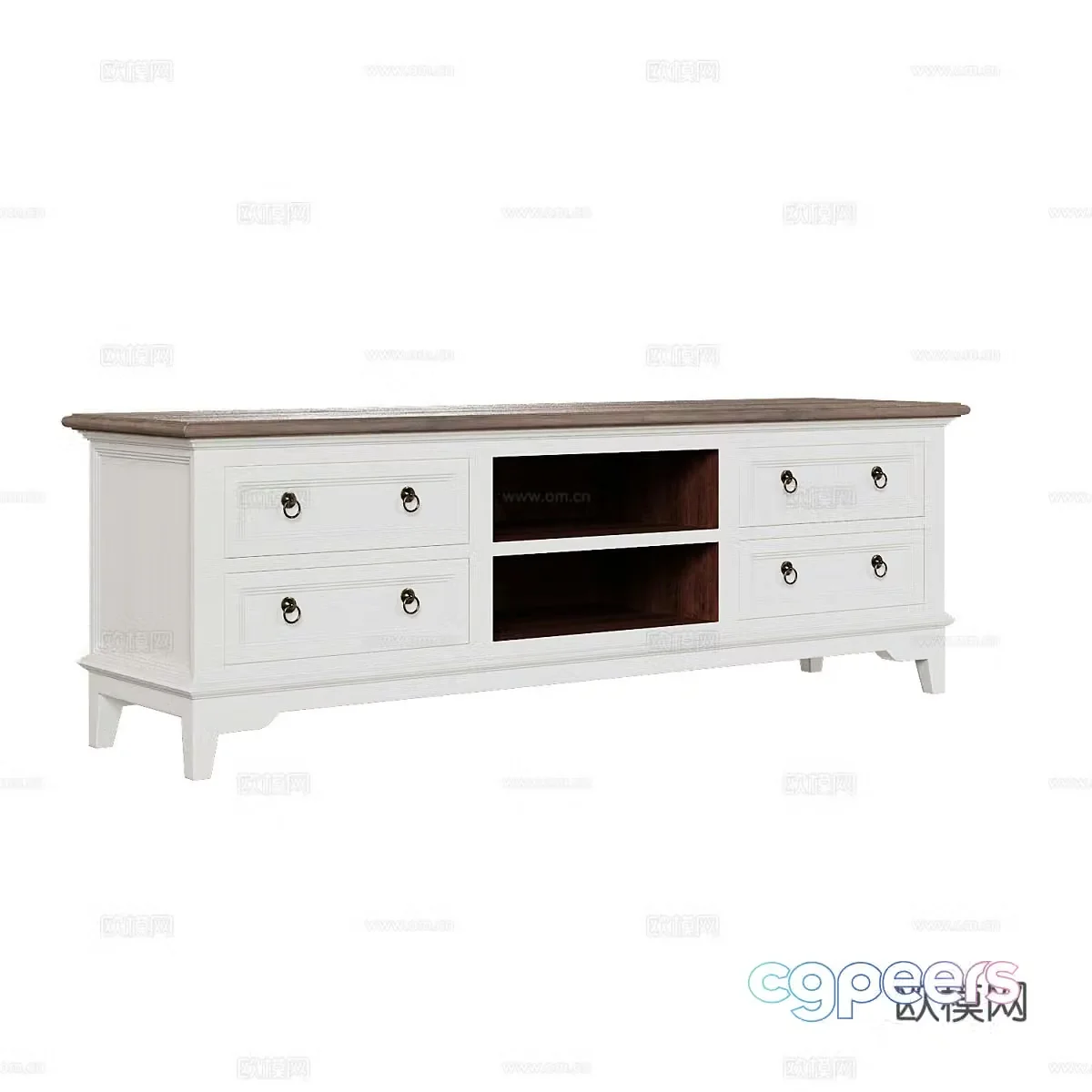 American simple TV cabinet TV cabinet Simple TV cabinet Living room TV cabinet Low cabinet 3D model