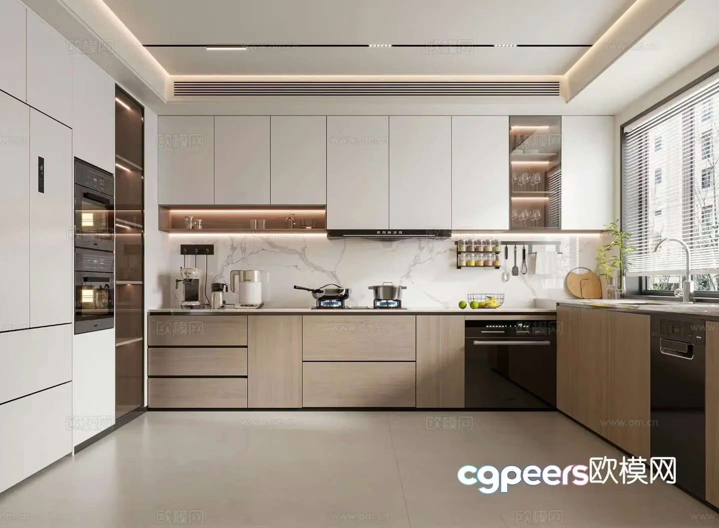 Modern kitchen cabinet 3d model
