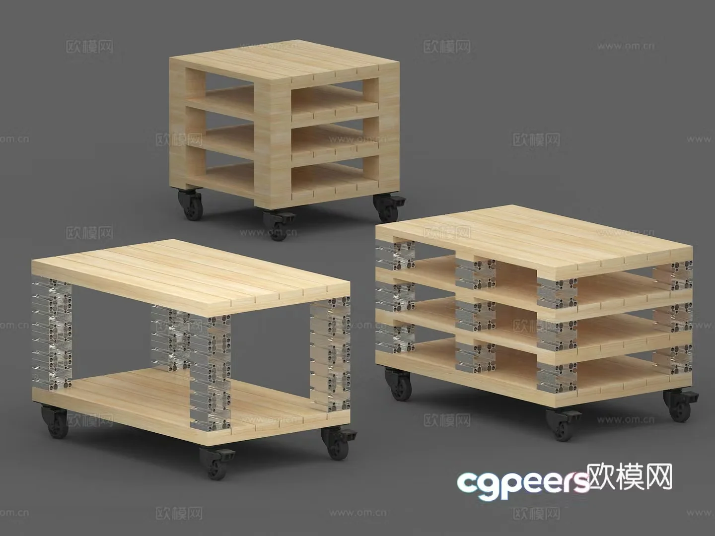 Small coffee table side table middle island flowing table low table 3D model
