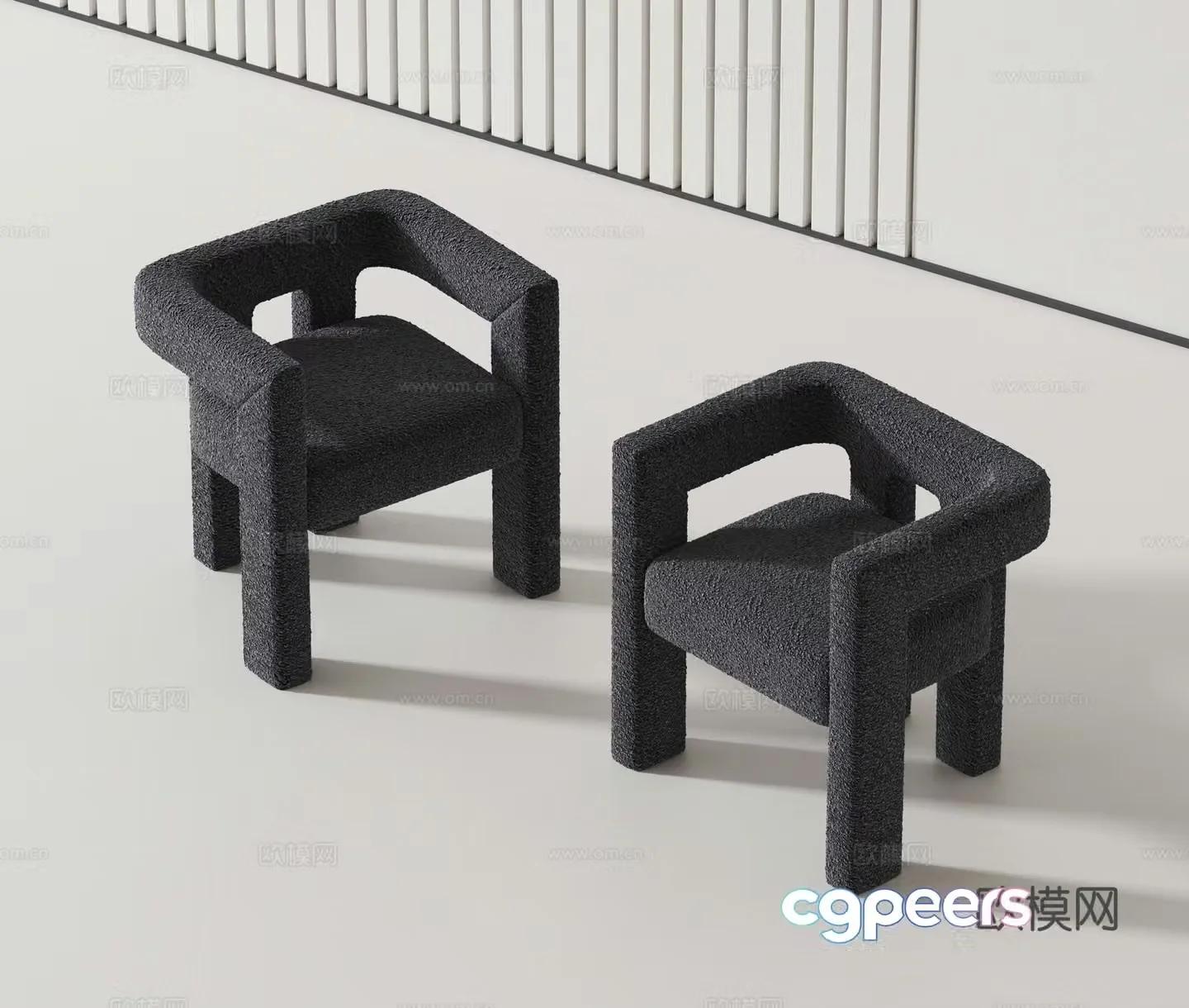 Modern single chair 3d model