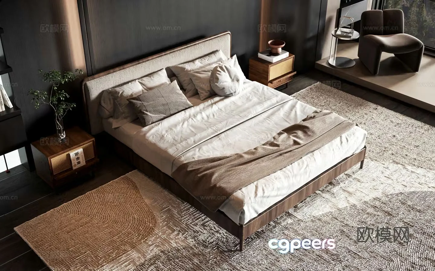 Modern style product bed 3d model