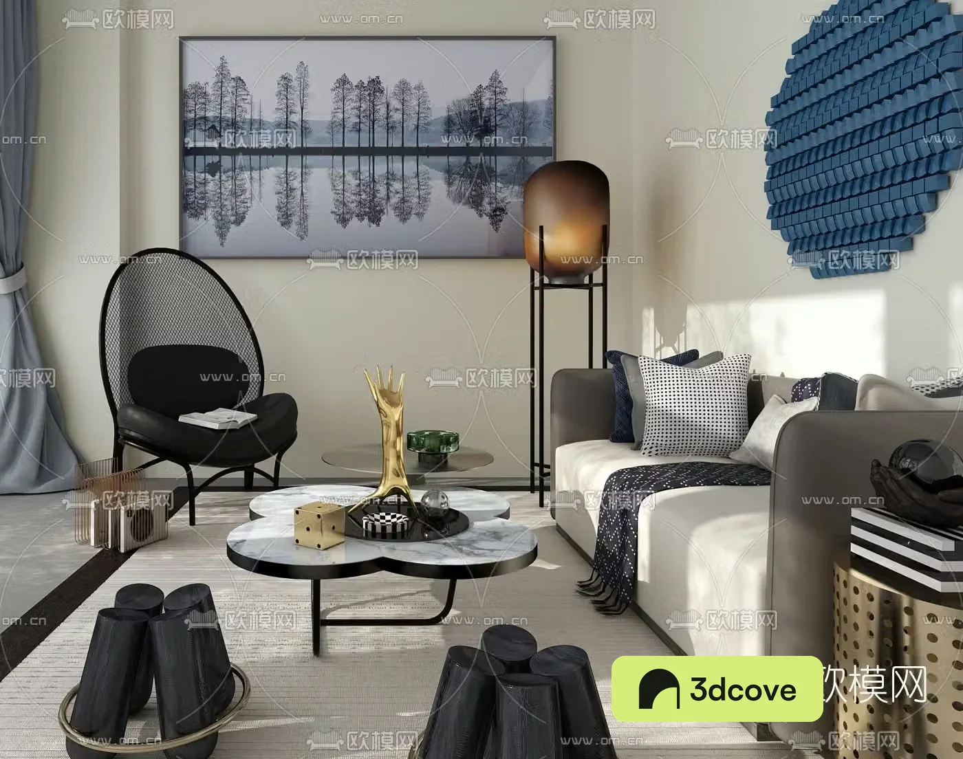 G&K design modern fabric sofa combination