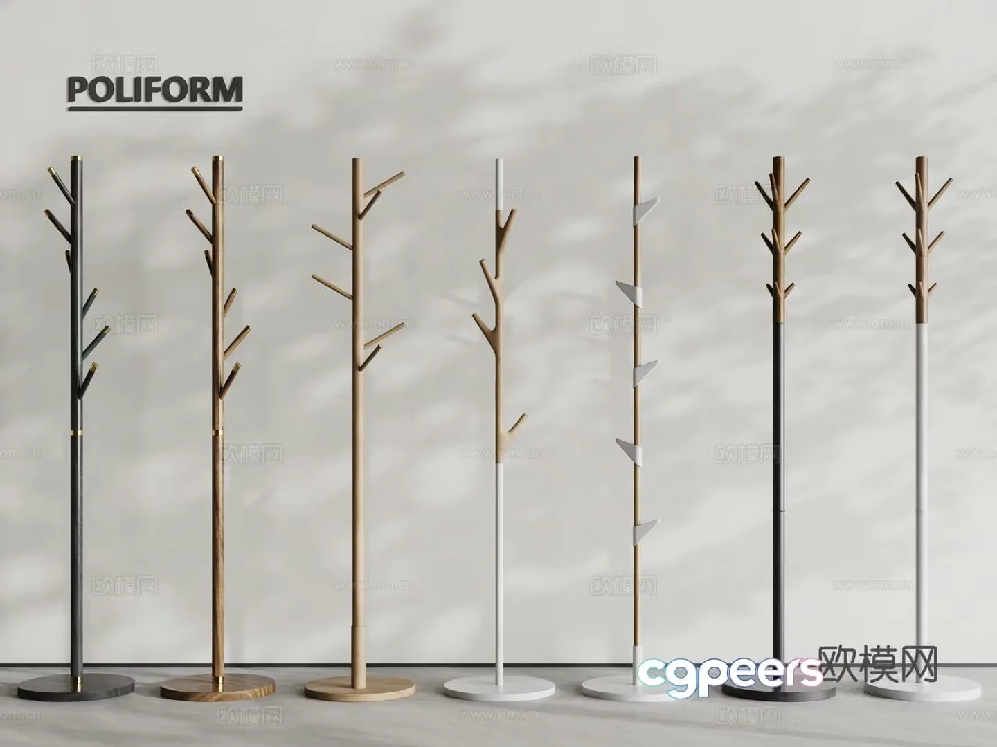 Modern Clothes Hanger Floor-standing Clothes Hanger Clothes Hanger 3D Model